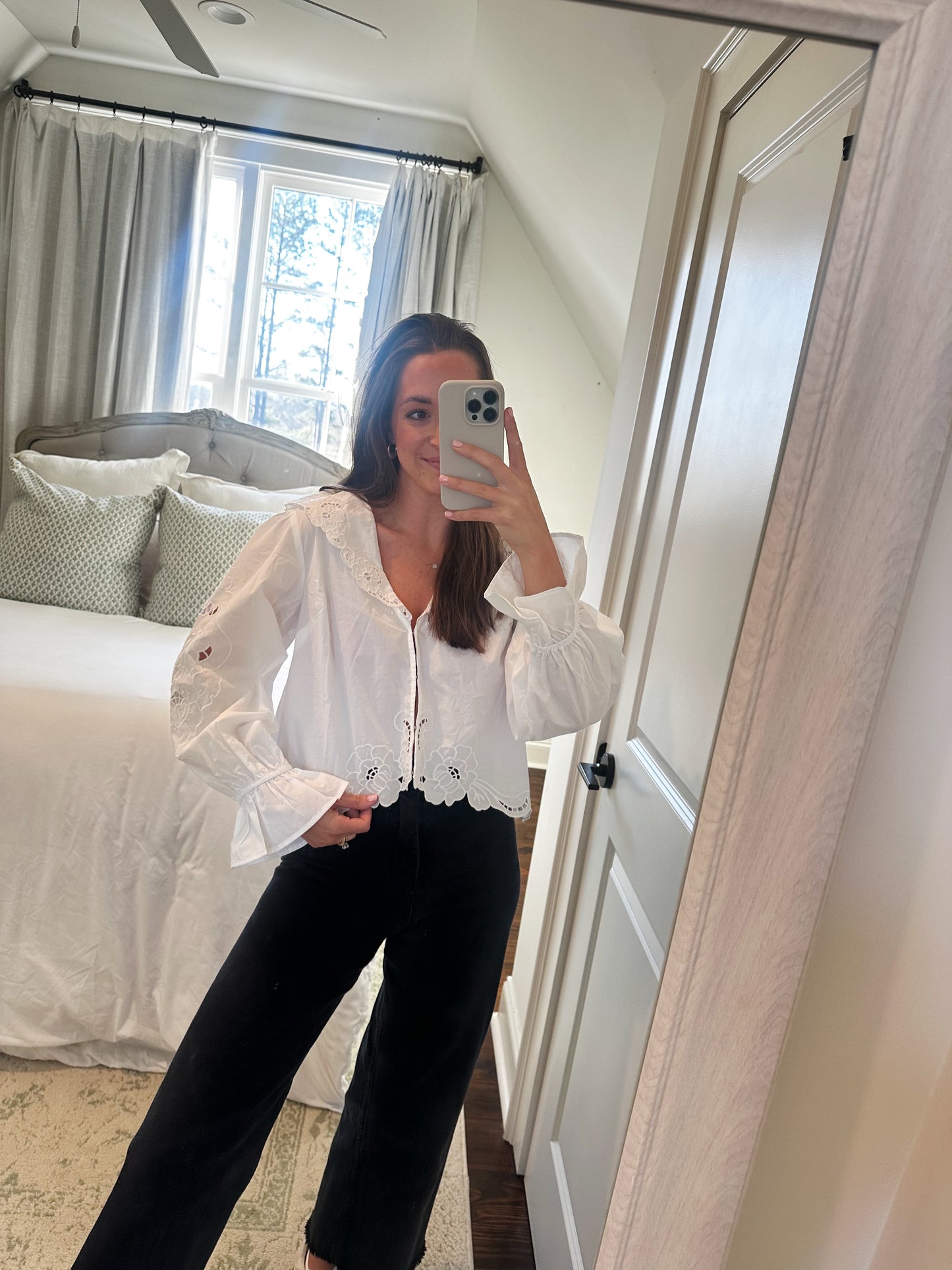 Eyelet Detailed Blouse