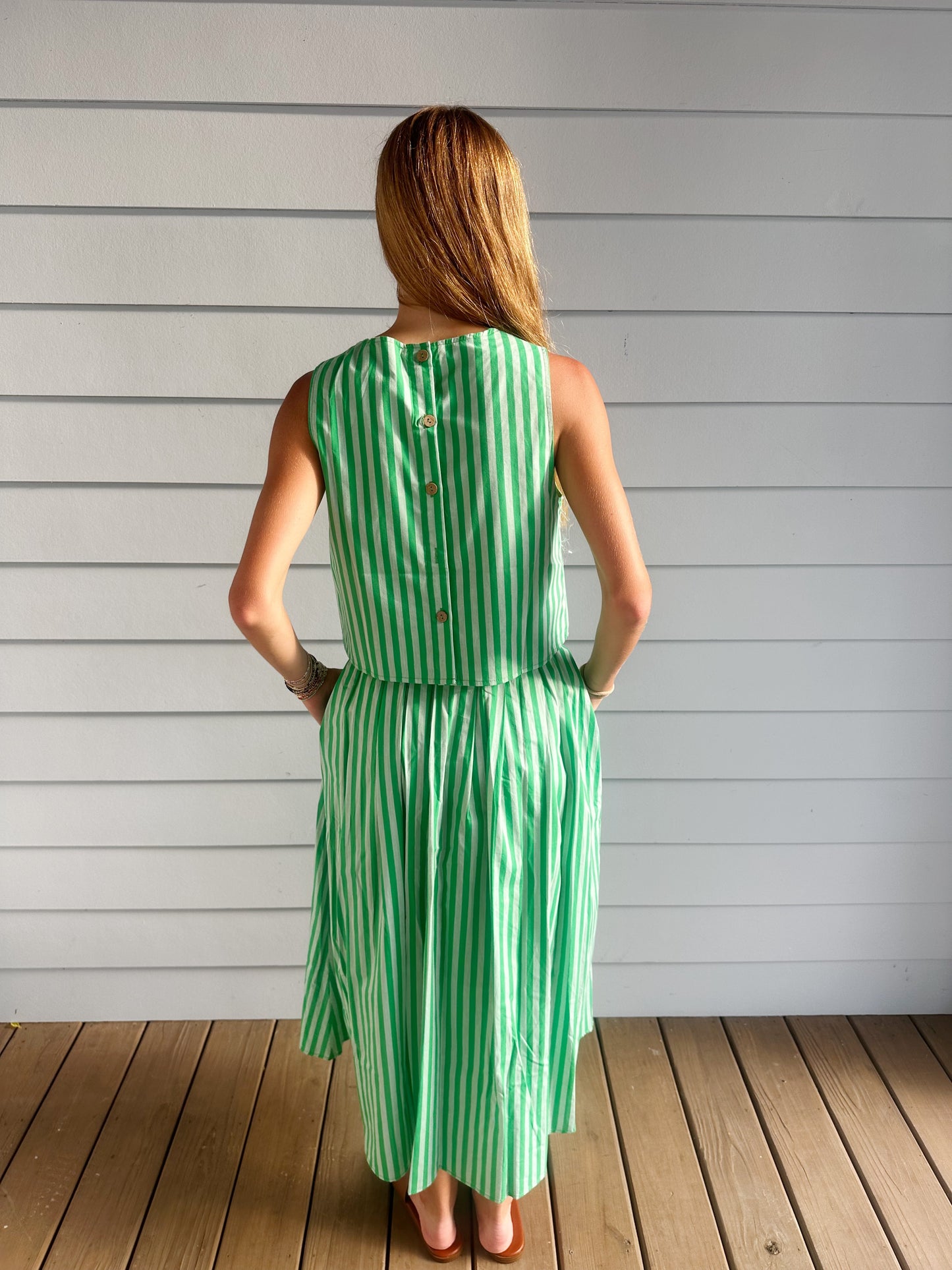 Clara Striped Set - Green