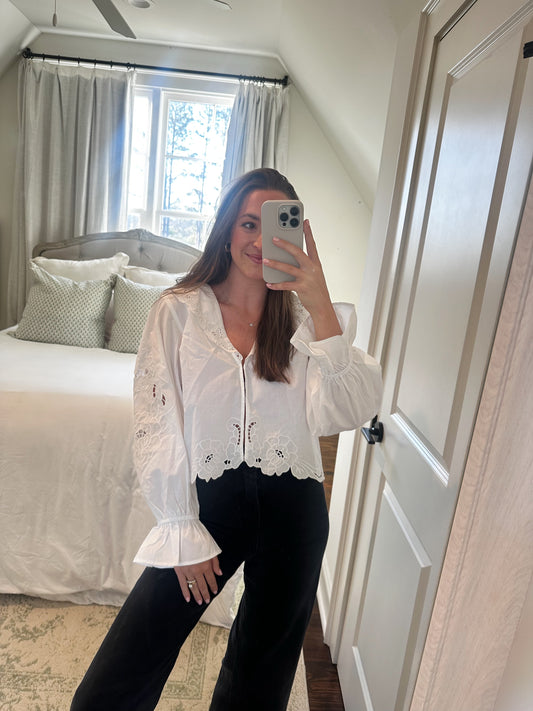 Eyelet Detailed Blouse