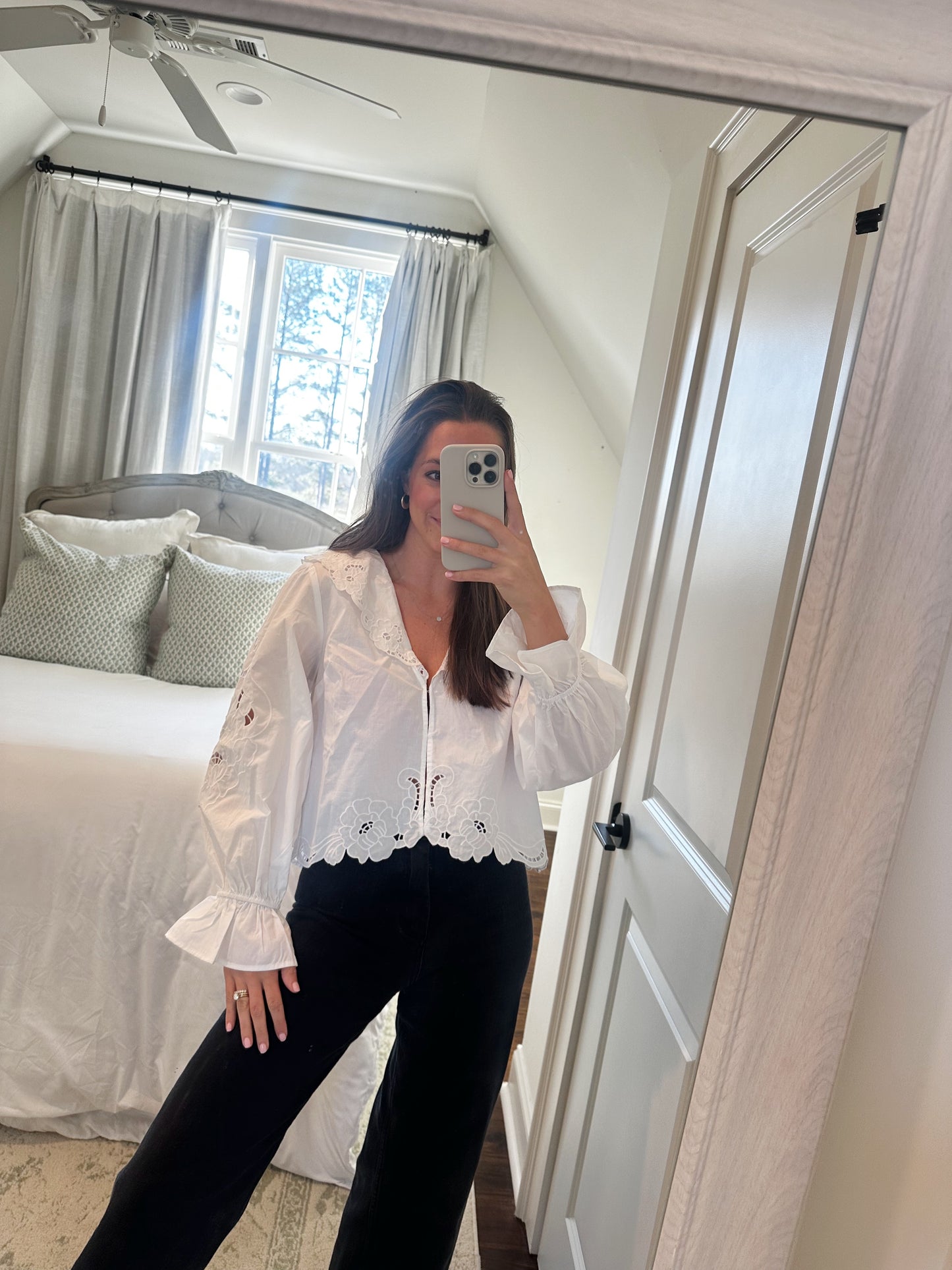 Eyelet Detailed Blouse