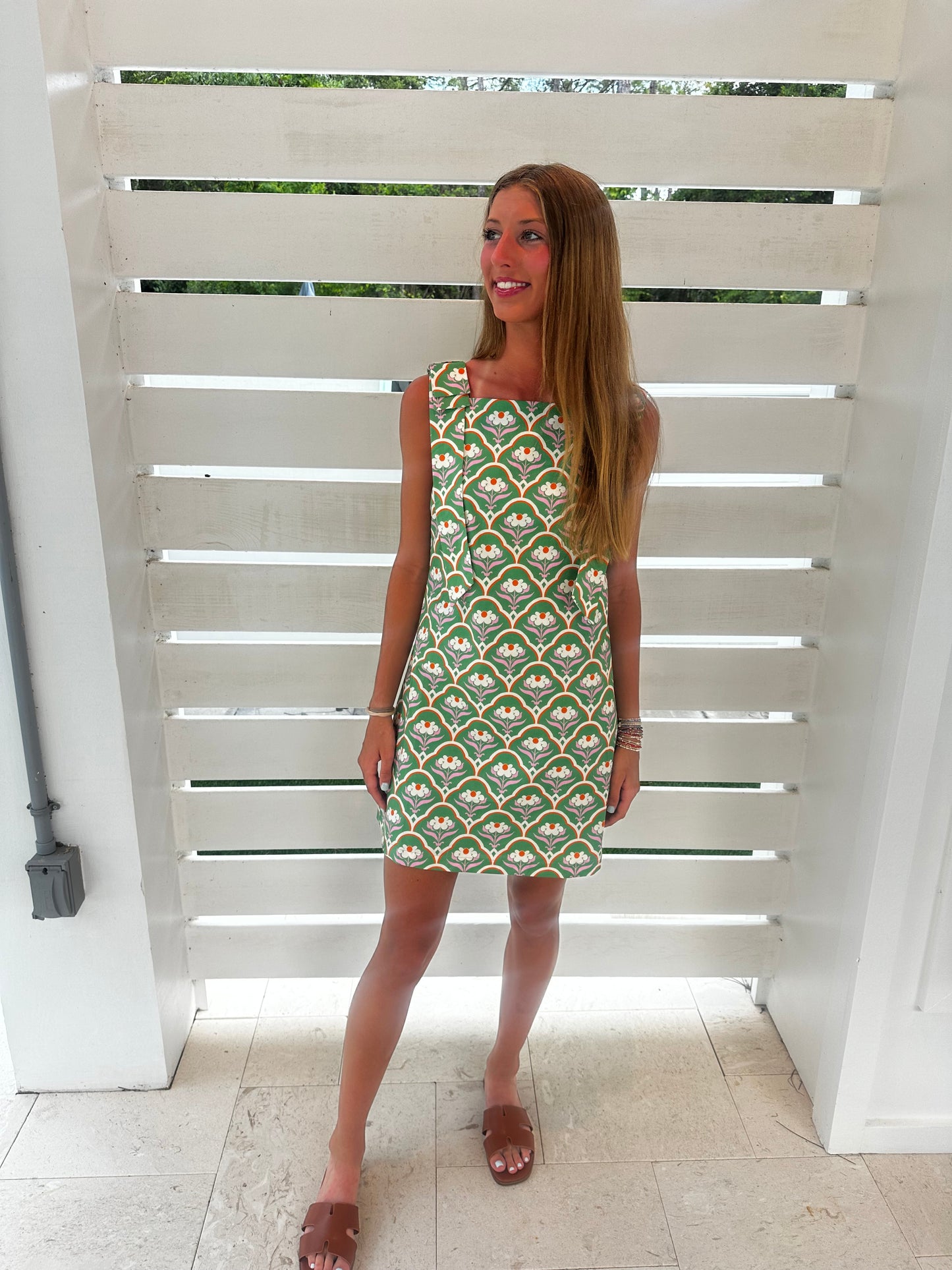 Darla Bow Shoulder Mini Dress