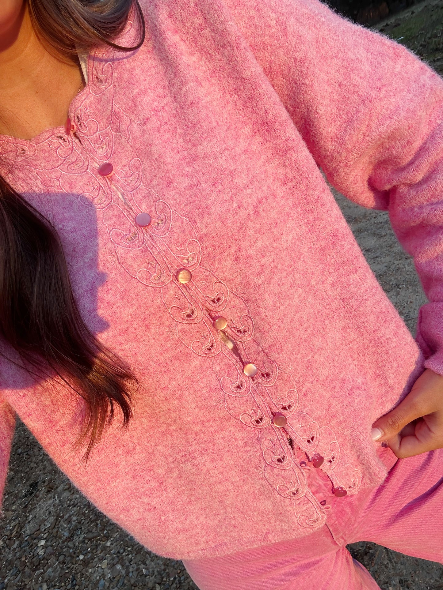 Lila Pink Cardigan