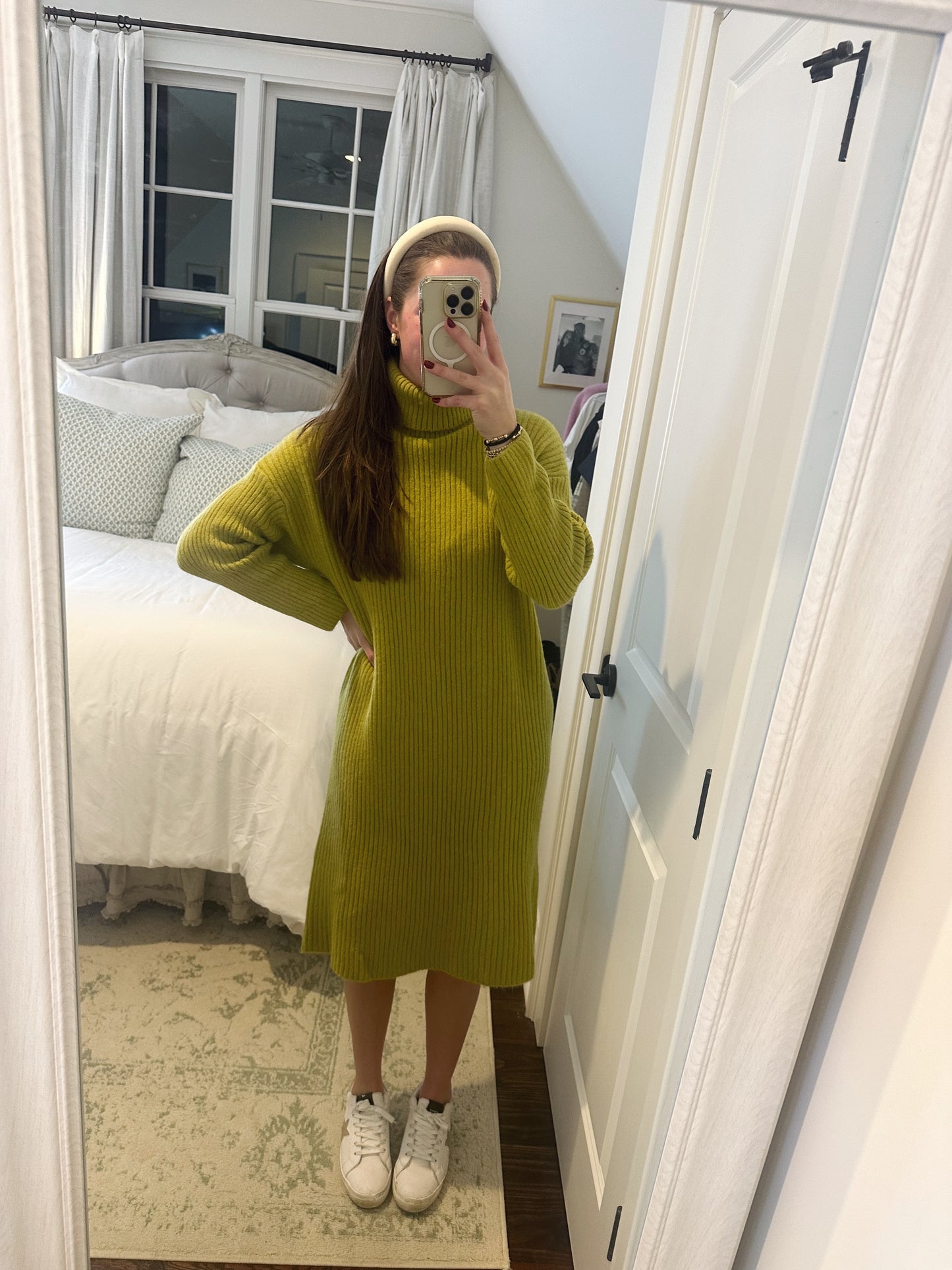 Turtleneck Midi Sweater Dress