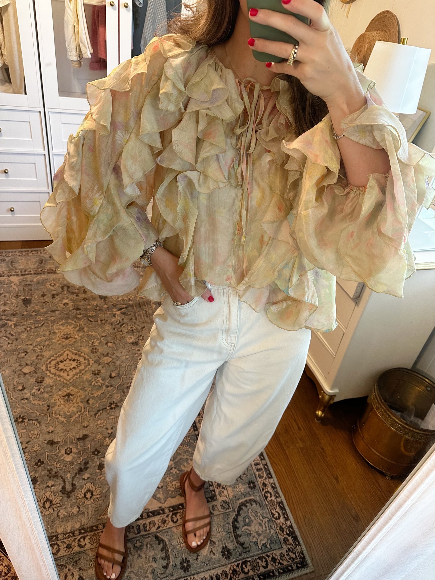 Floral Ruffled Blouse