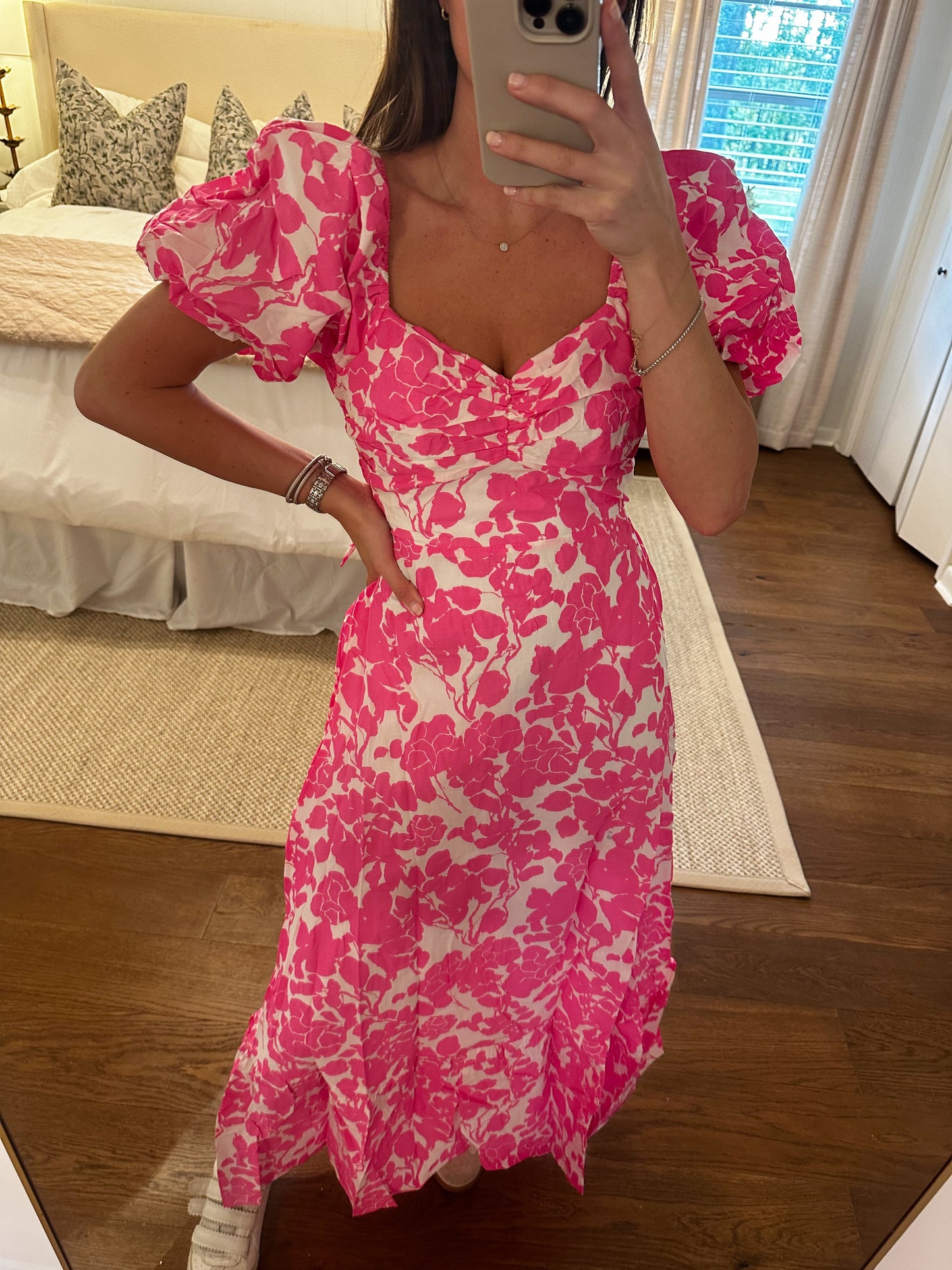 Fuchsia Floral Print Maxi