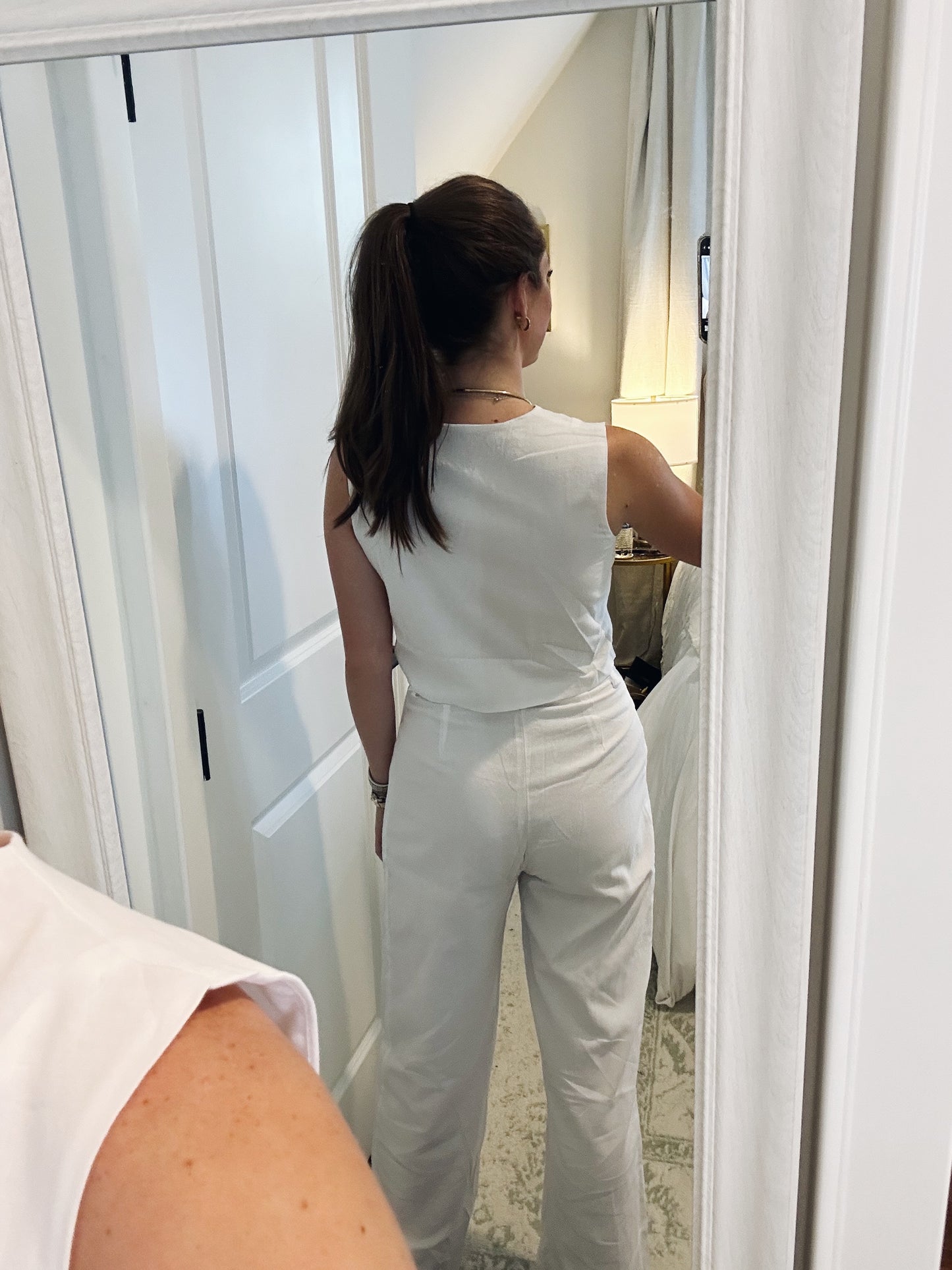 Leigh Linen Pants - White