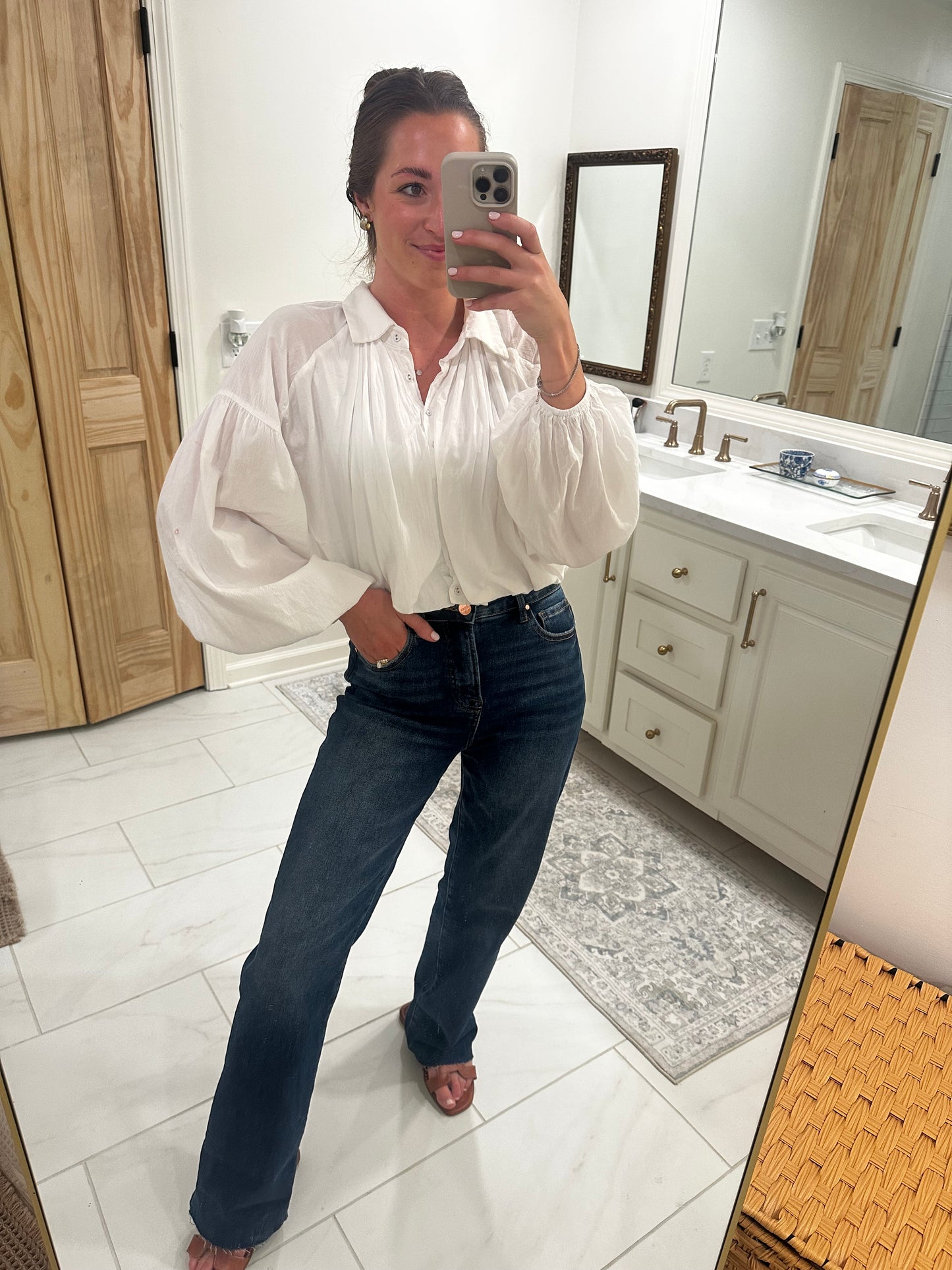 Risen Tummy Control High Rise Straight Jeans