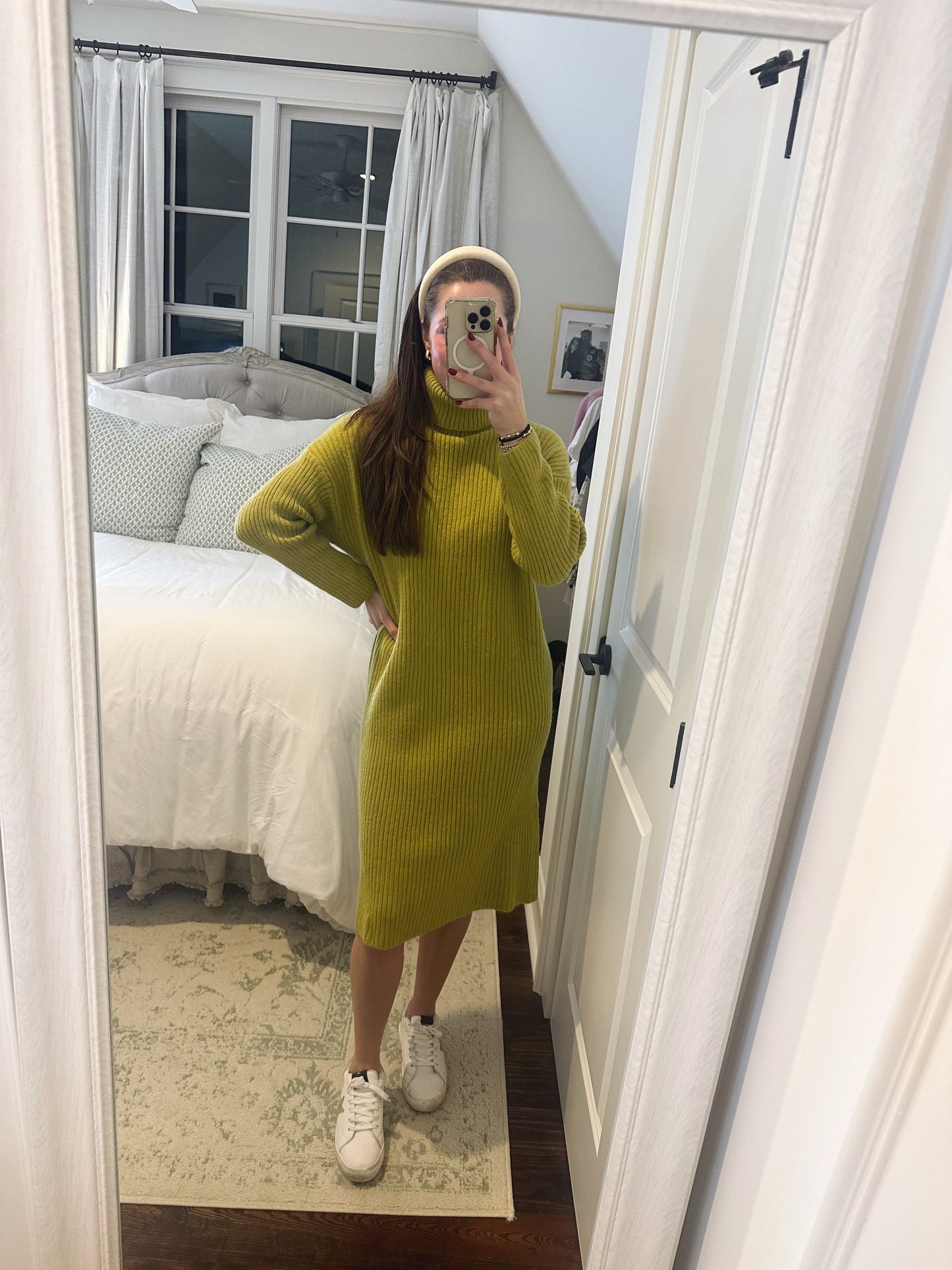 Turtleneck Midi Sweater Dress
