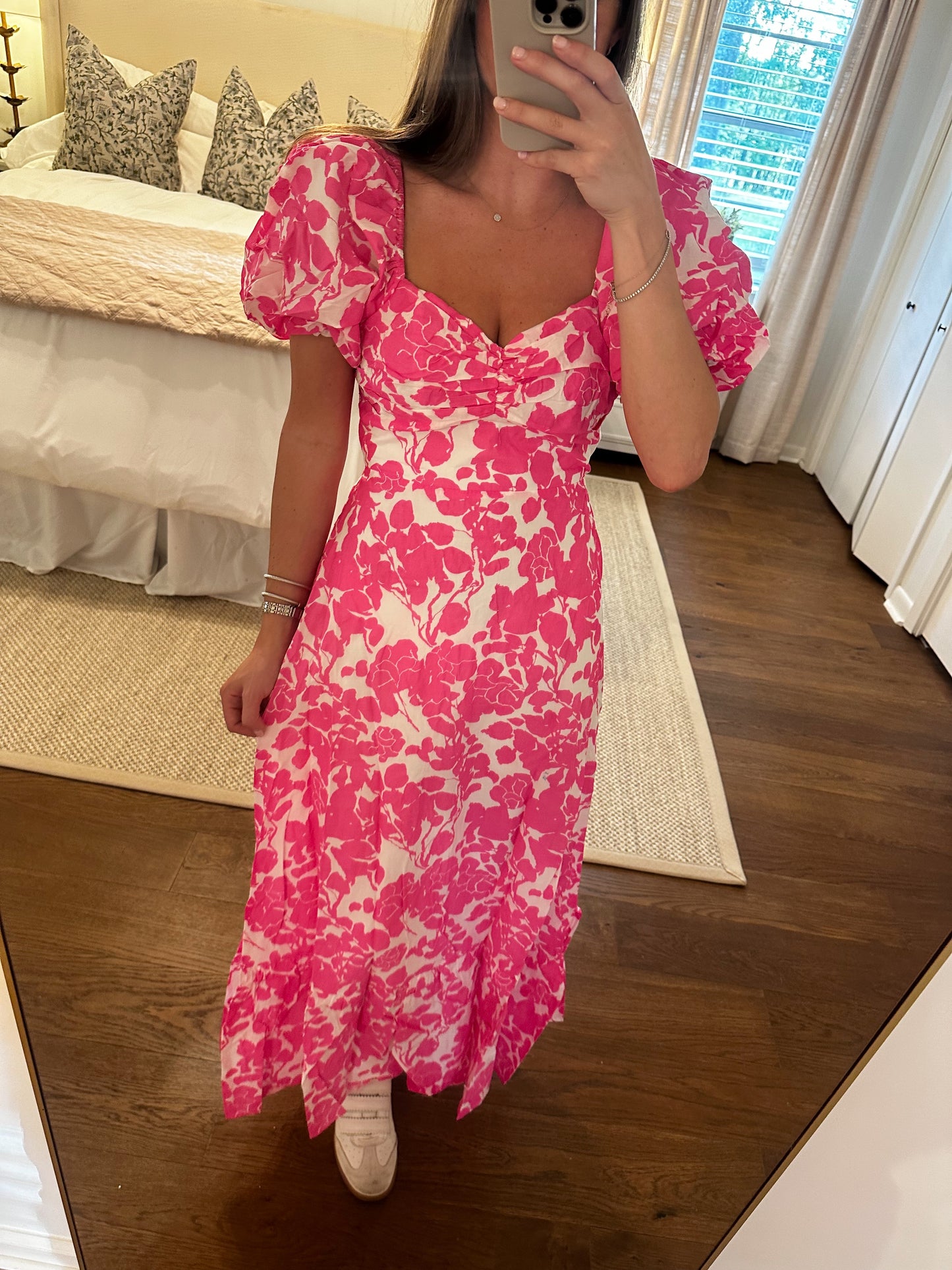 Fuchsia Floral Print Maxi