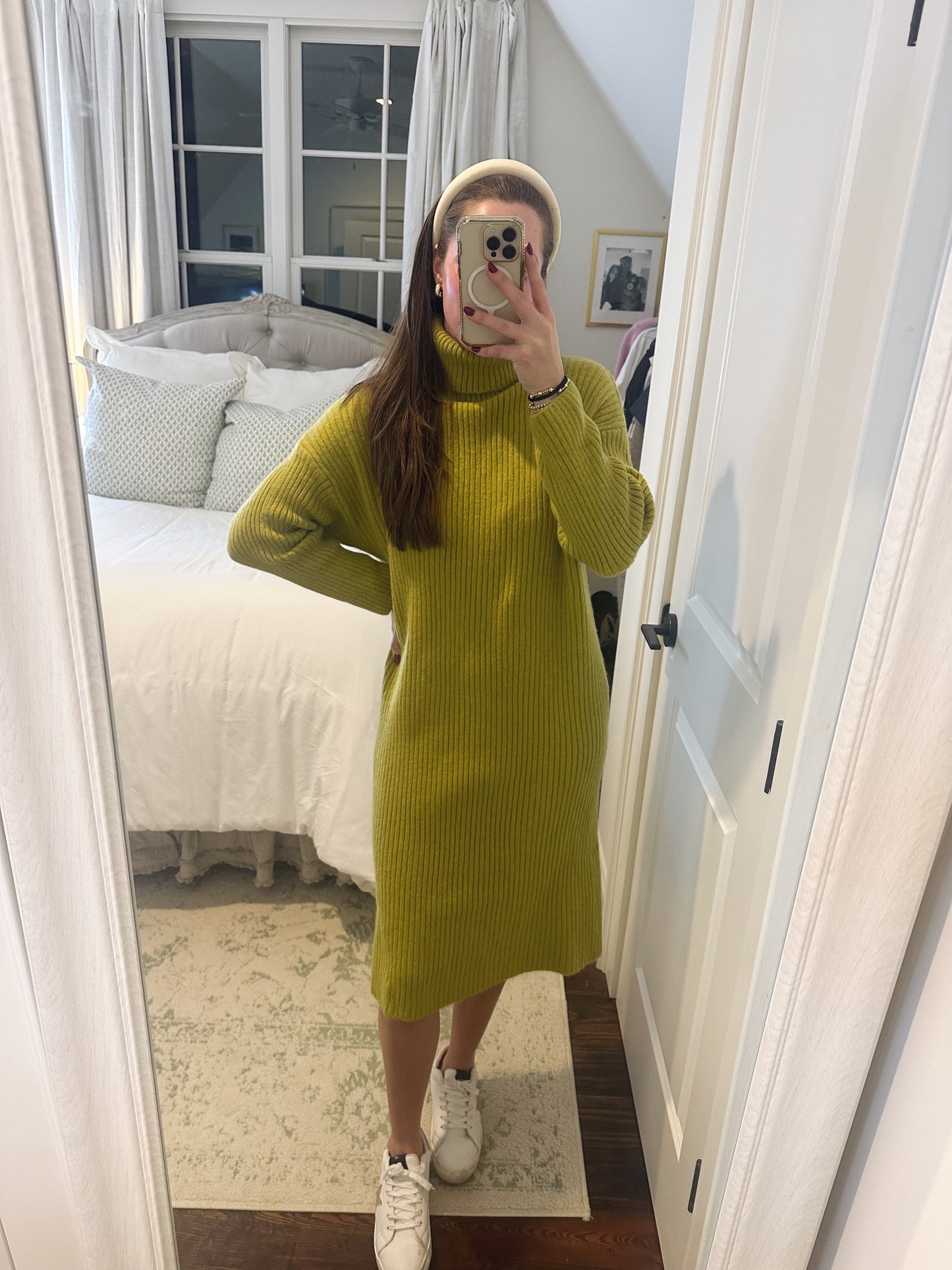Turtleneck Midi Sweater Dress