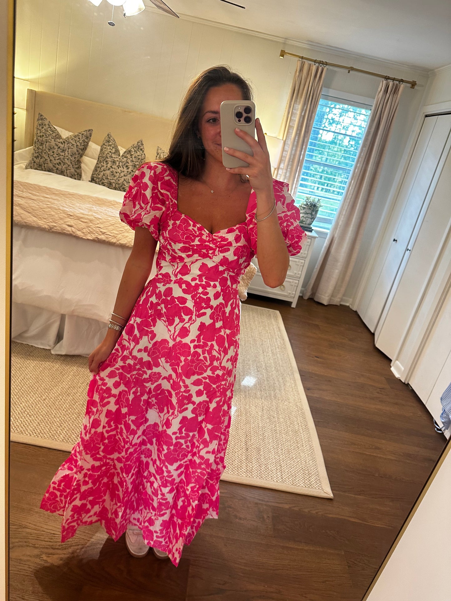 Fuchsia Floral Print Maxi