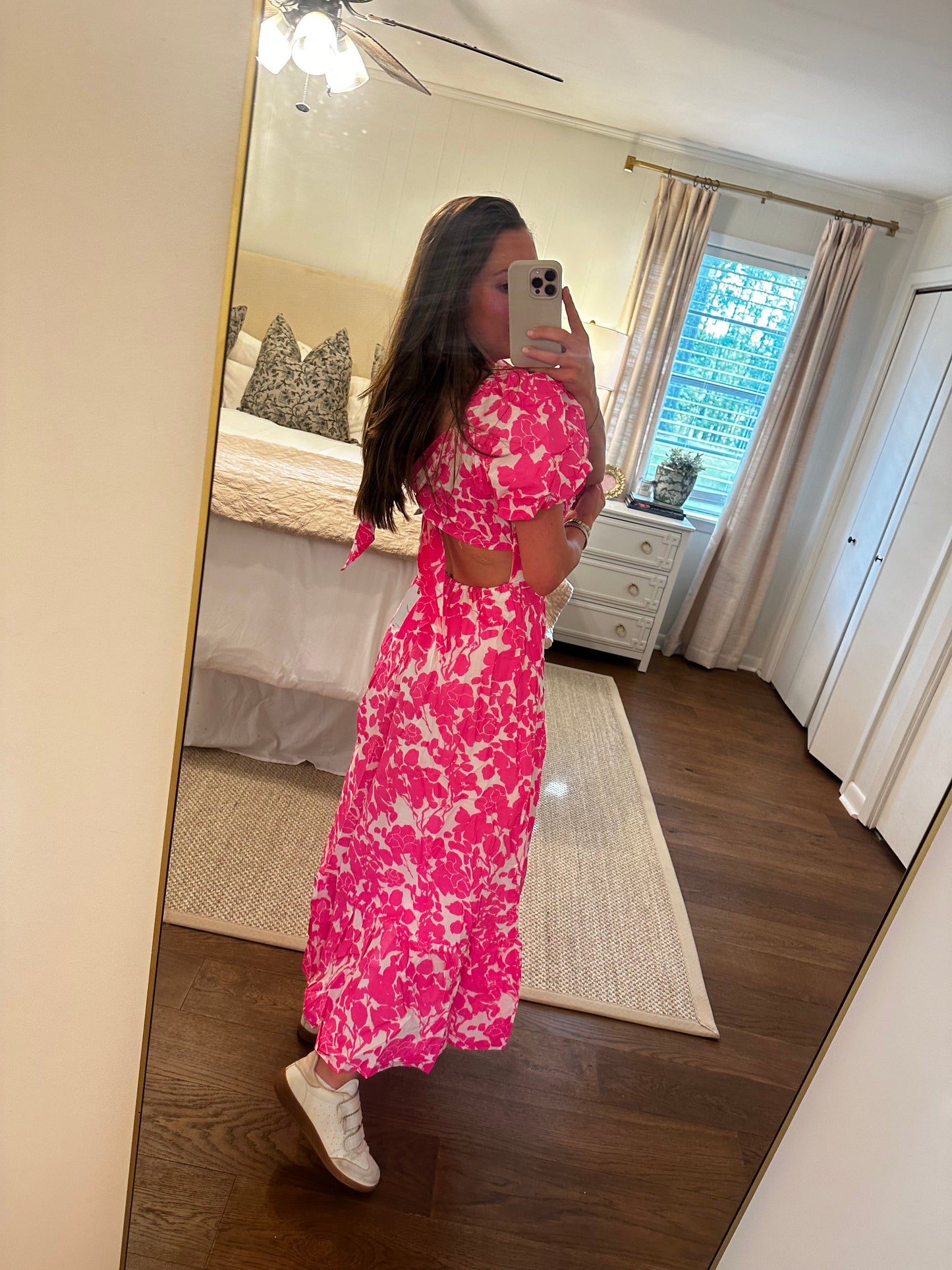 Fuchsia Floral Print Maxi