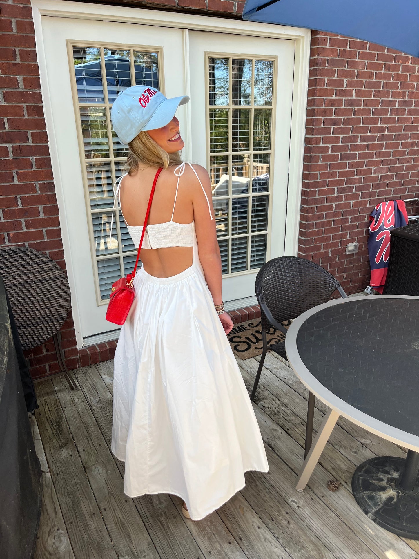 Spaghetti Strap Maxi Dress - White
