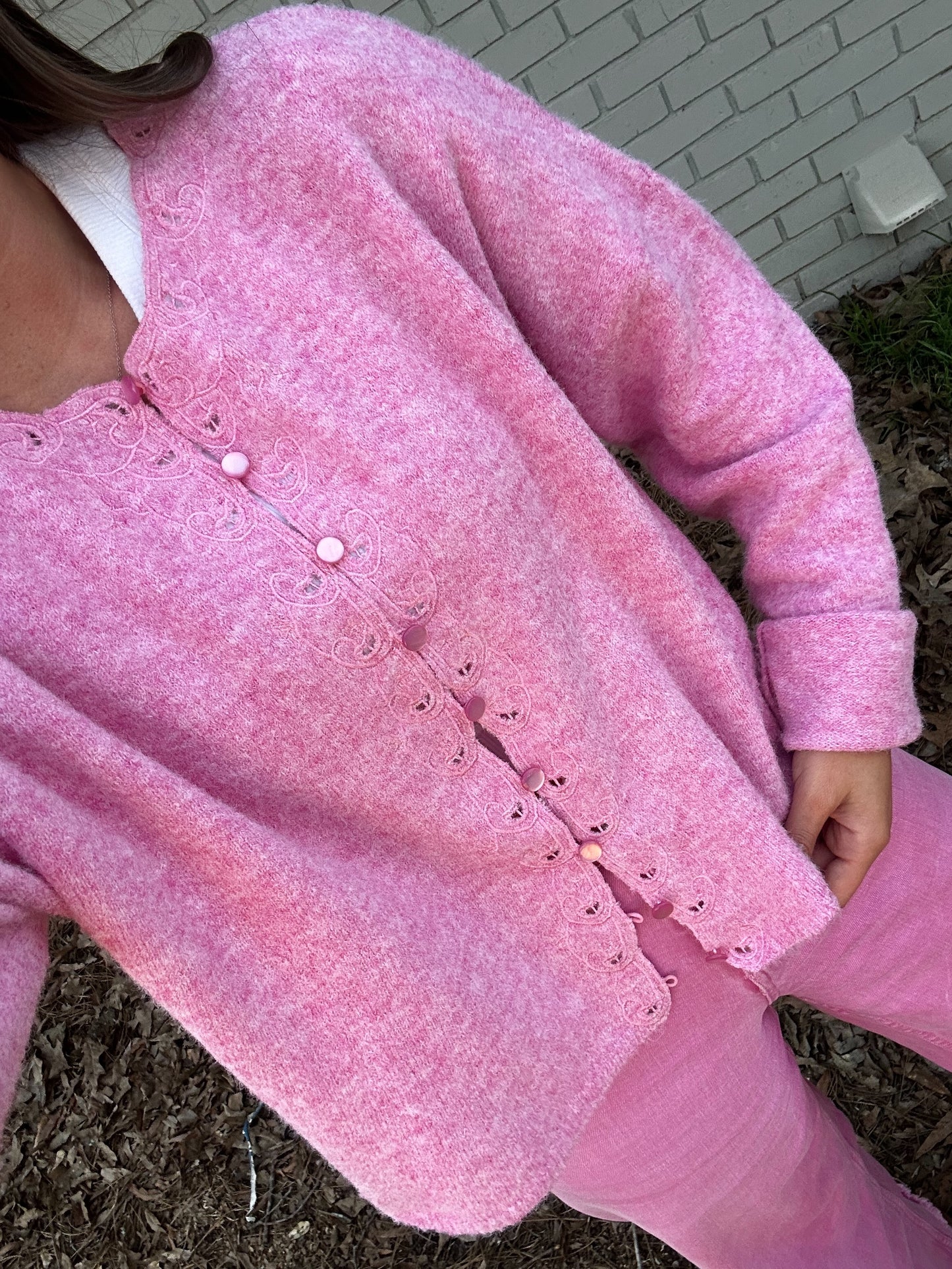 Lila Pink Cardigan