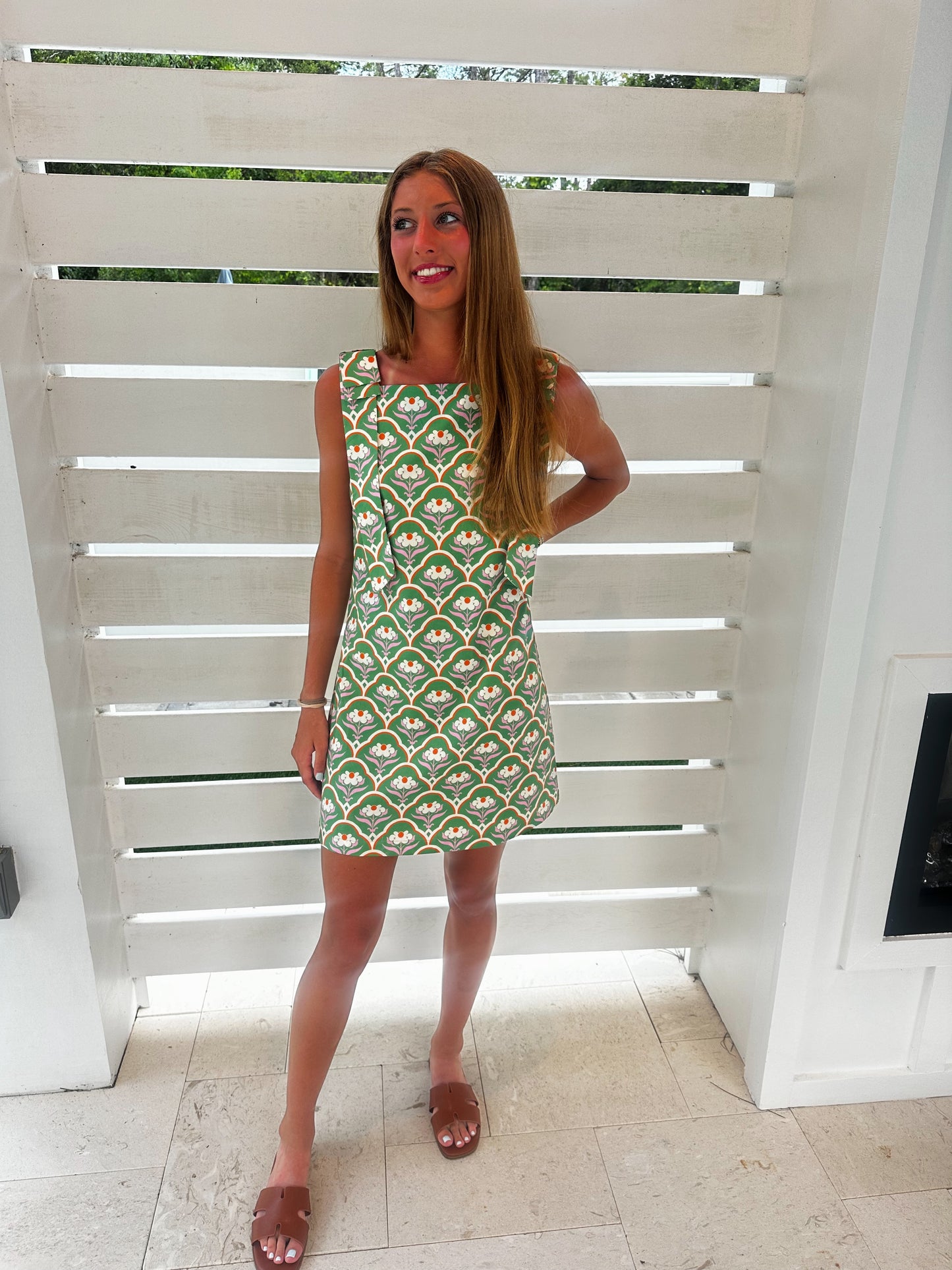 Darla Bow Shoulder Mini Dress