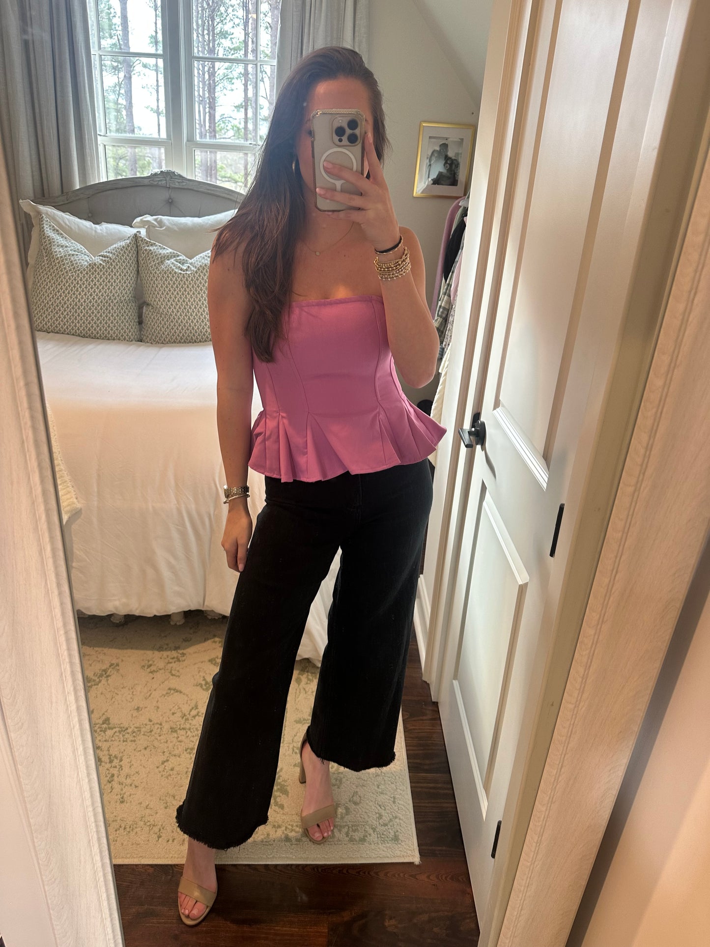 Abagail Bustier Top - Pink