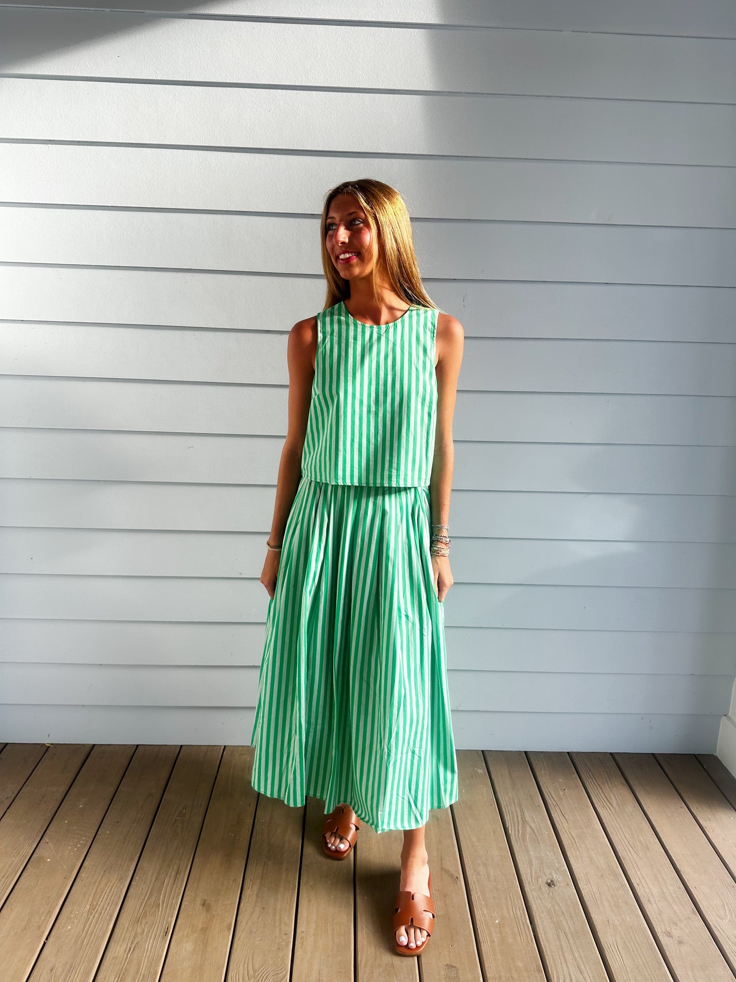 Clara Striped Set - Green