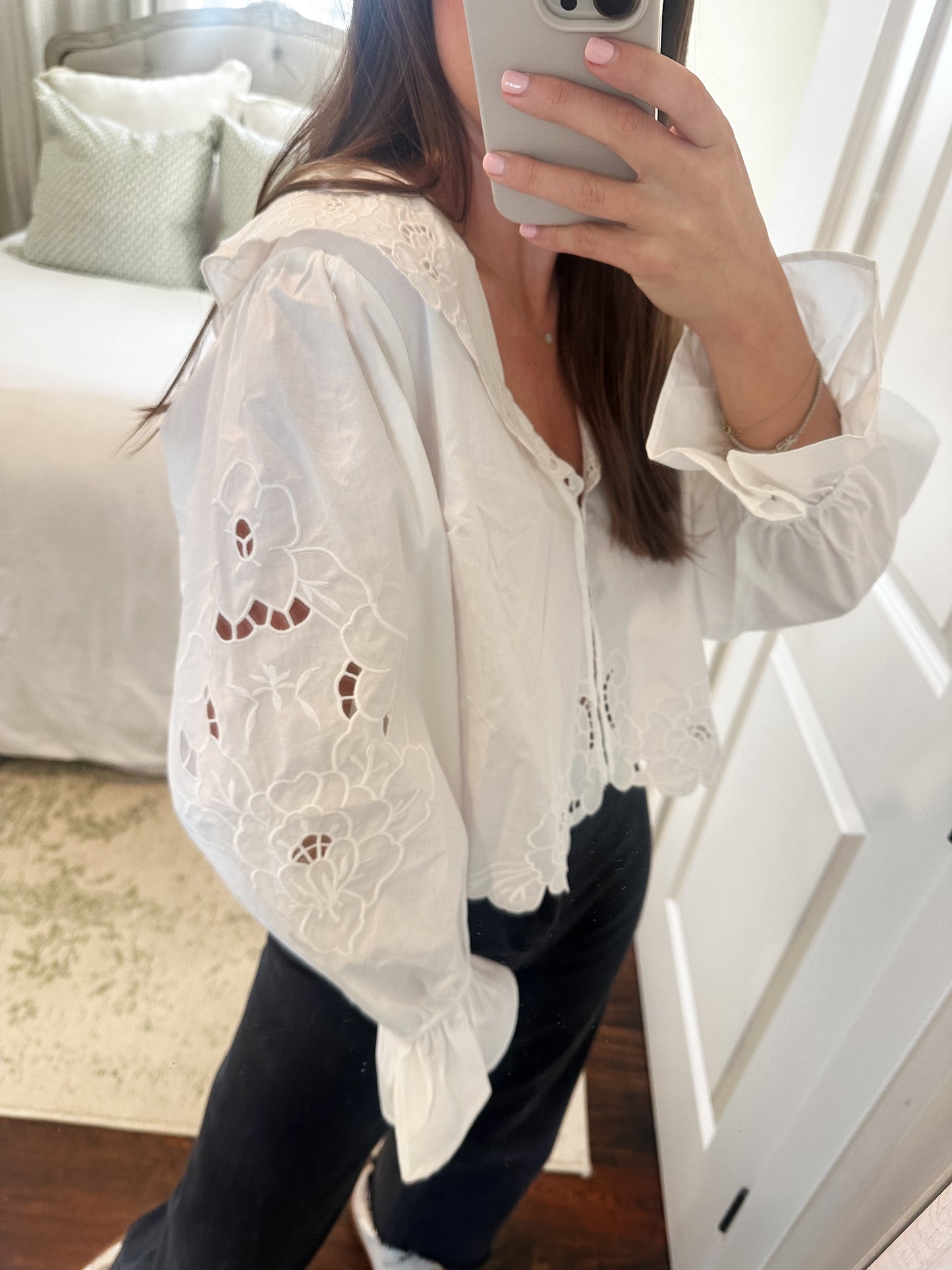 Eyelet Detailed Blouse
