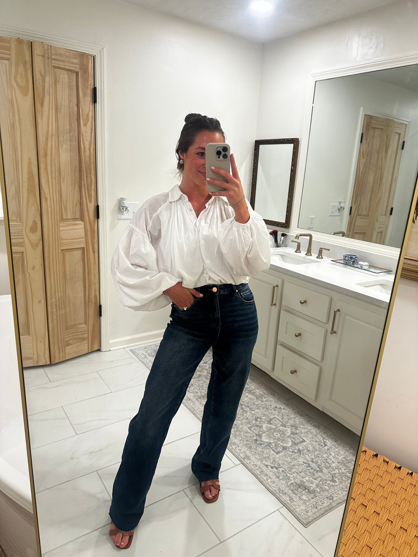 Risen Tummy Control High Rise Straight Jeans