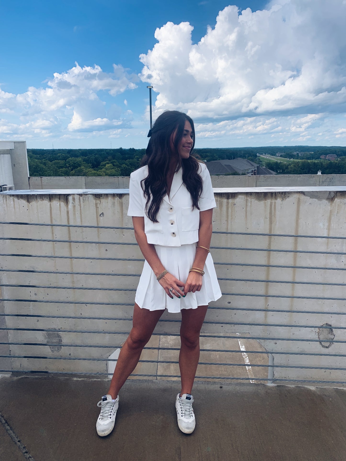 Laura Button Down Top - White