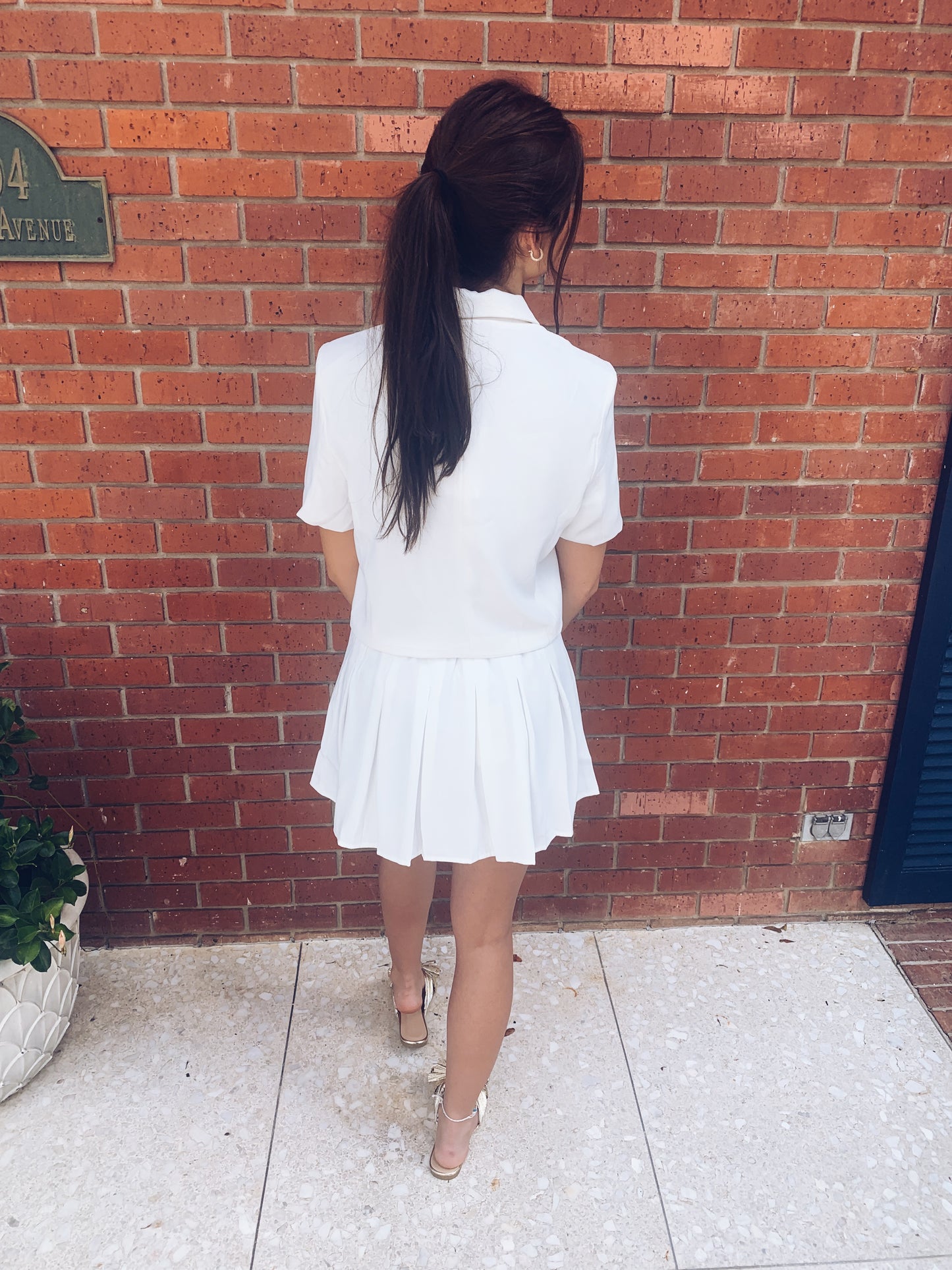 Laura Button Down Top - White