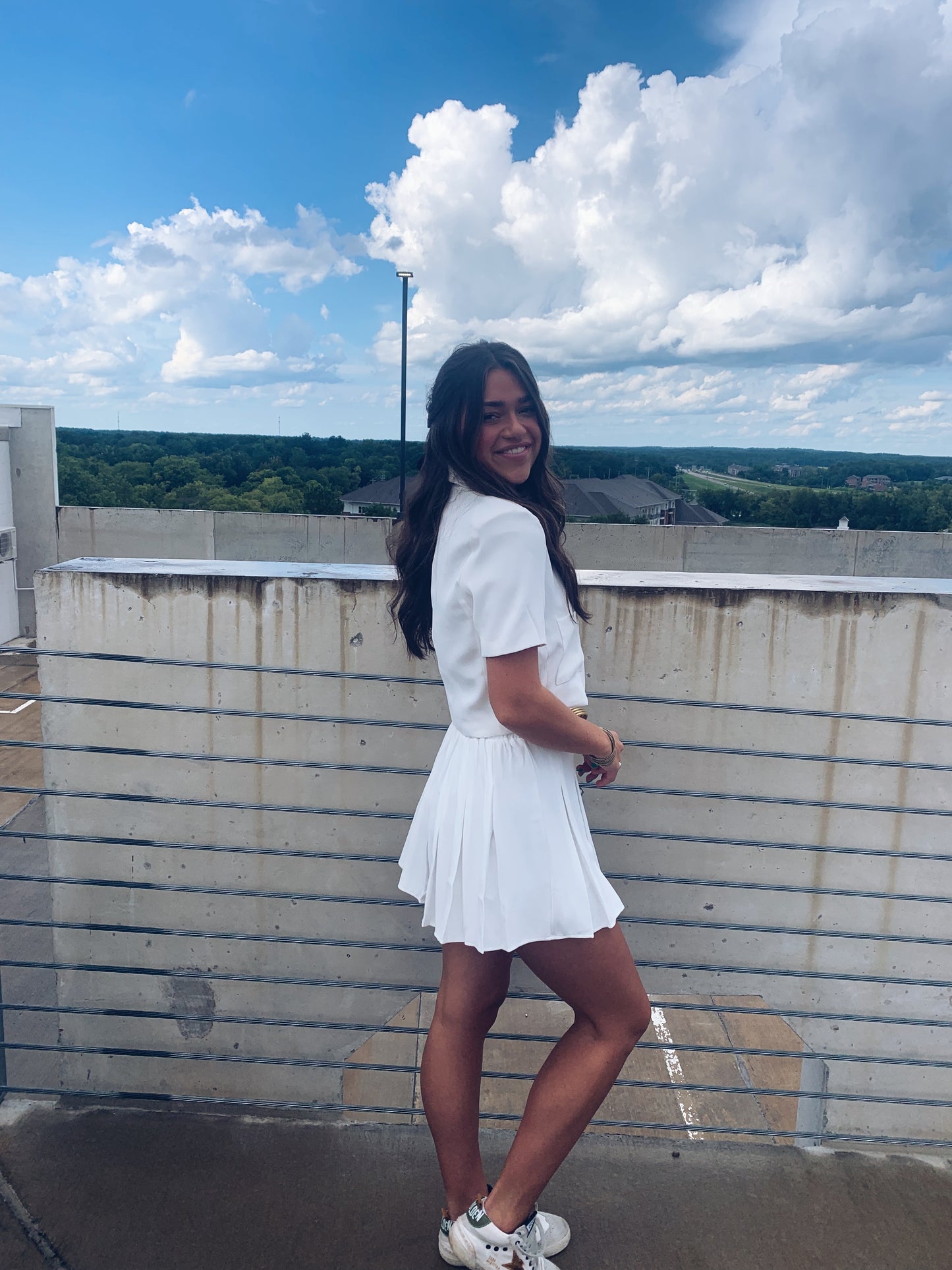 Laura Button Down Top - White