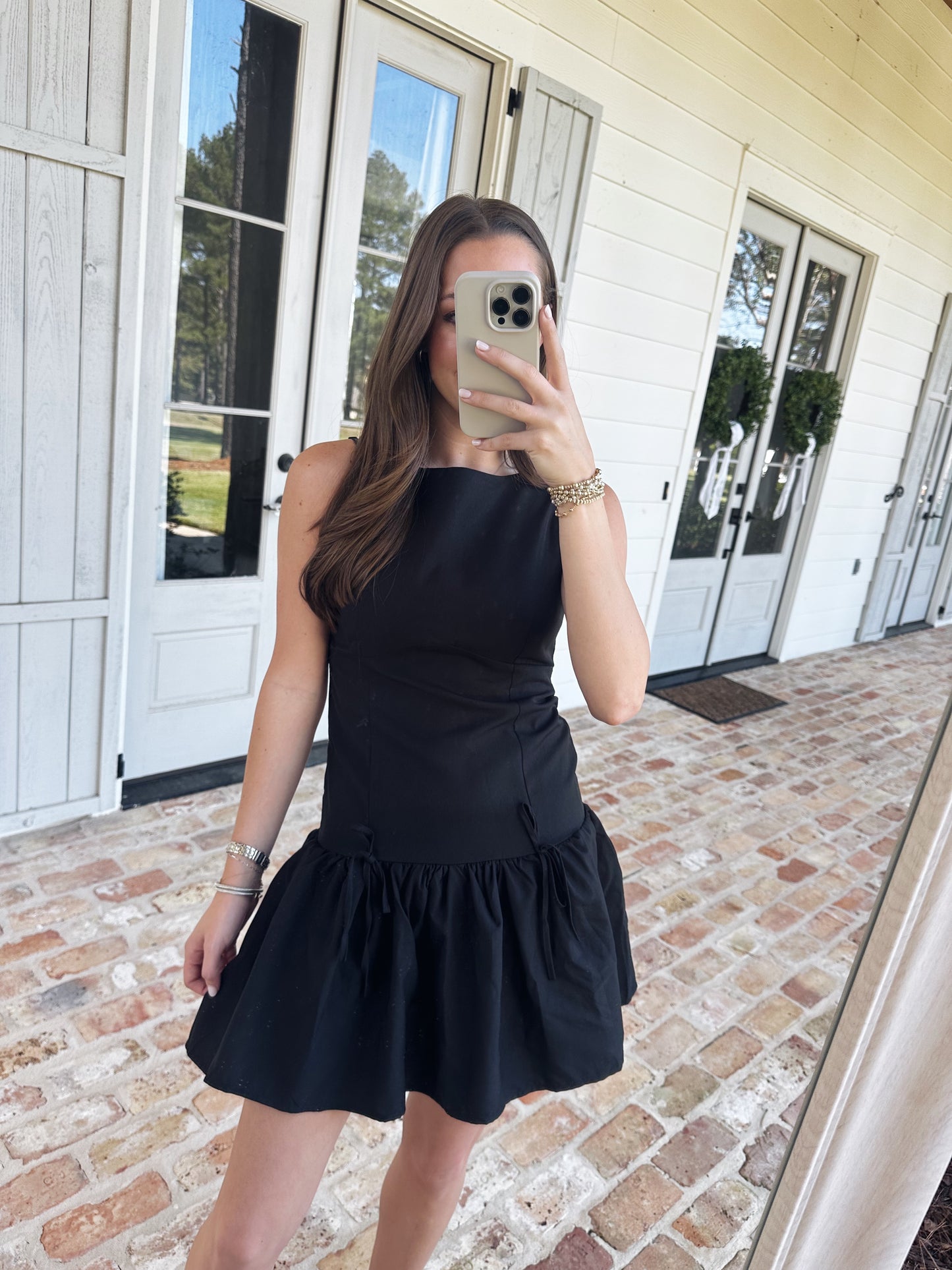 Sleeveless Mini Dress - Black