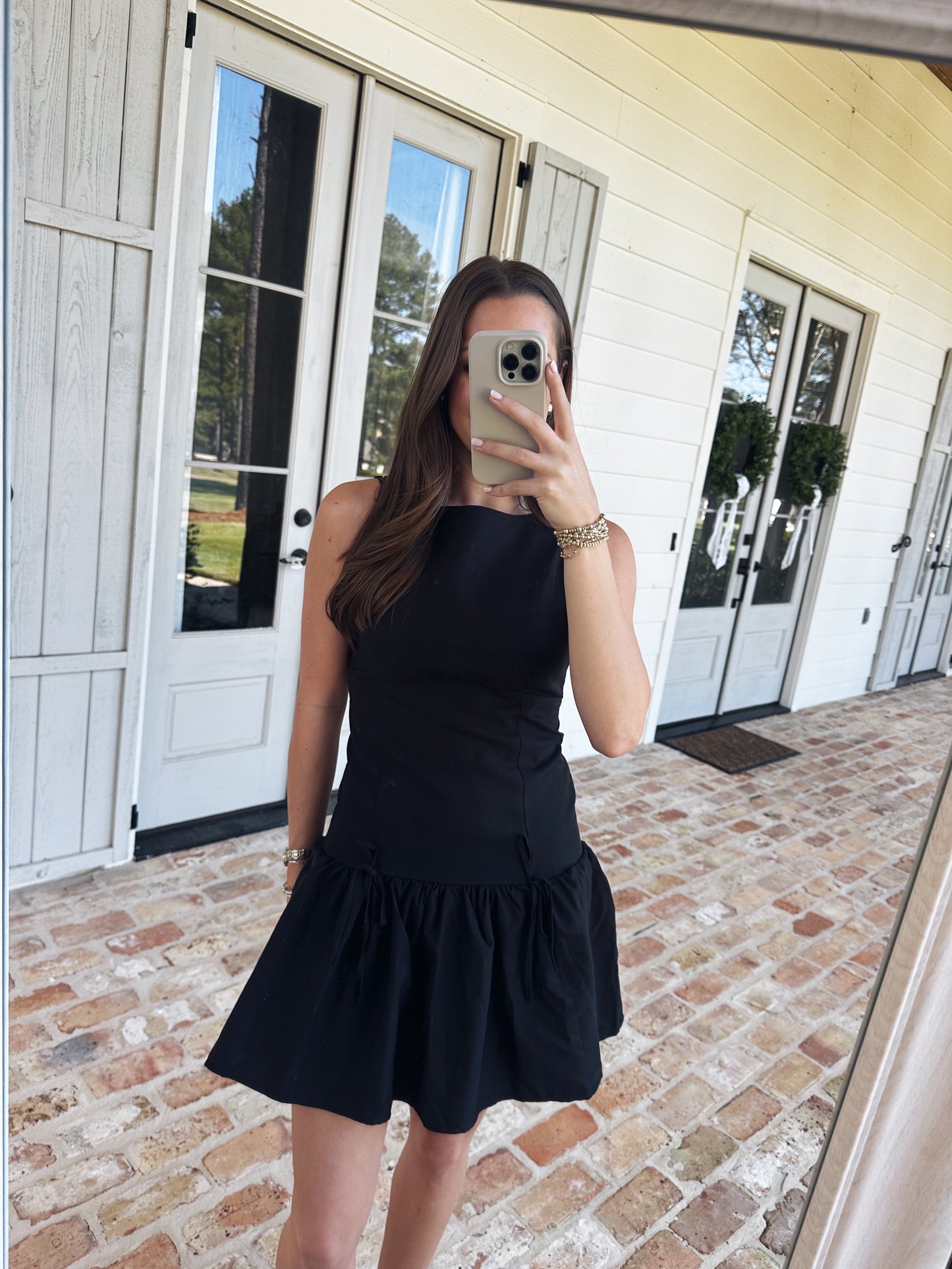 Sleeveless Mini Dress - Black