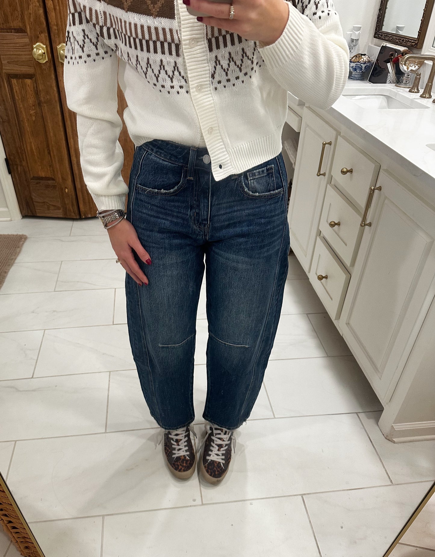 Vervet High Rise Barrel Jeans