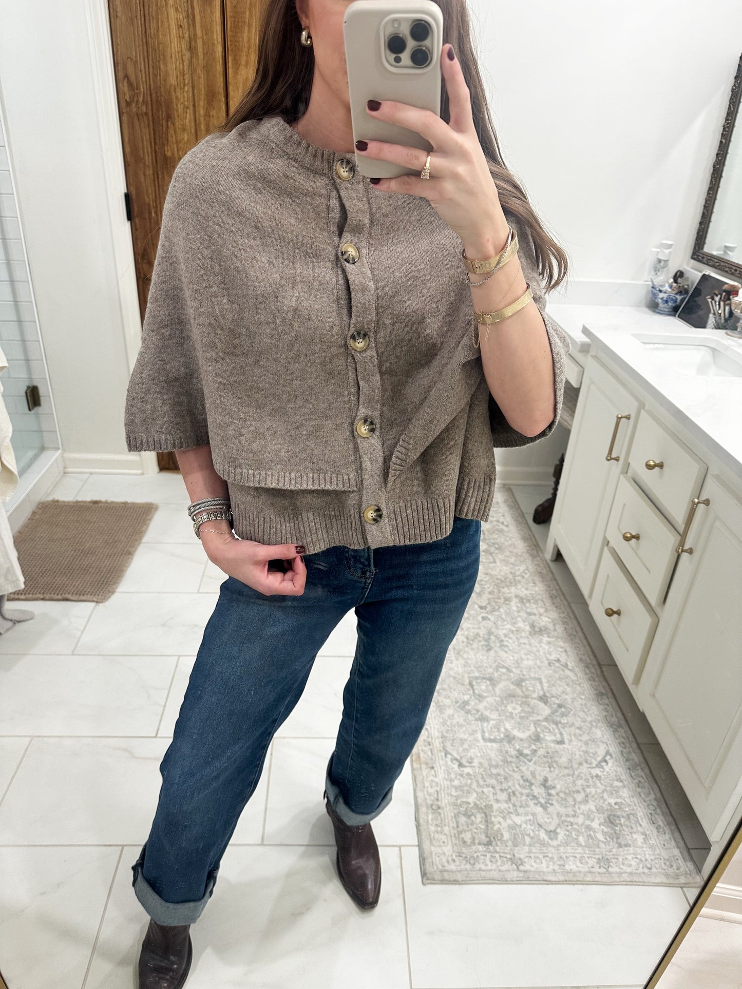 Wool Cape Sweater