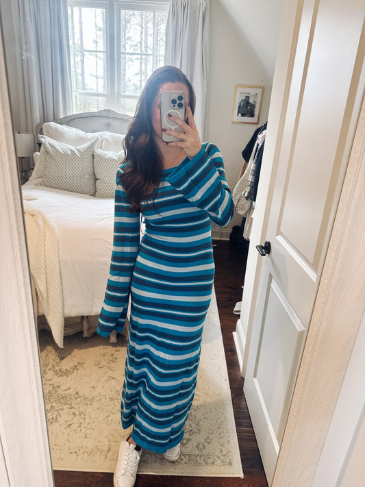 Spring Break Striped Maxi