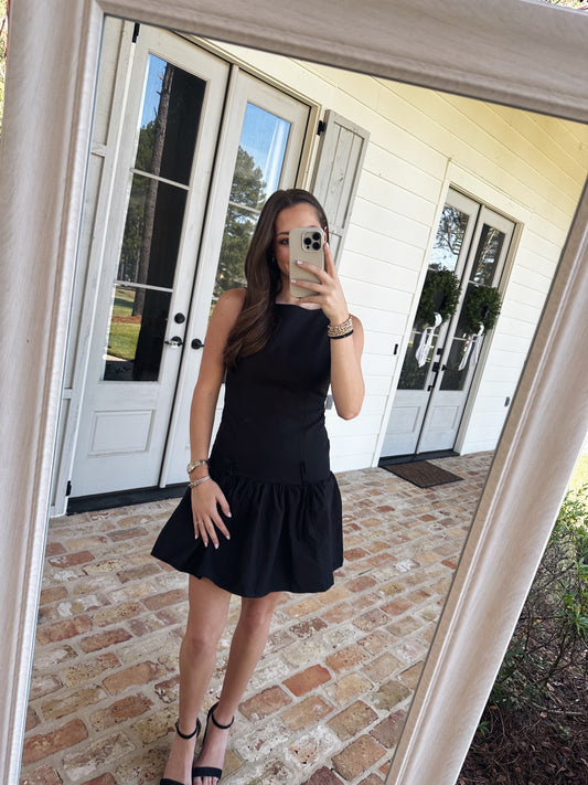 Sleeveless Mini Dress - Black