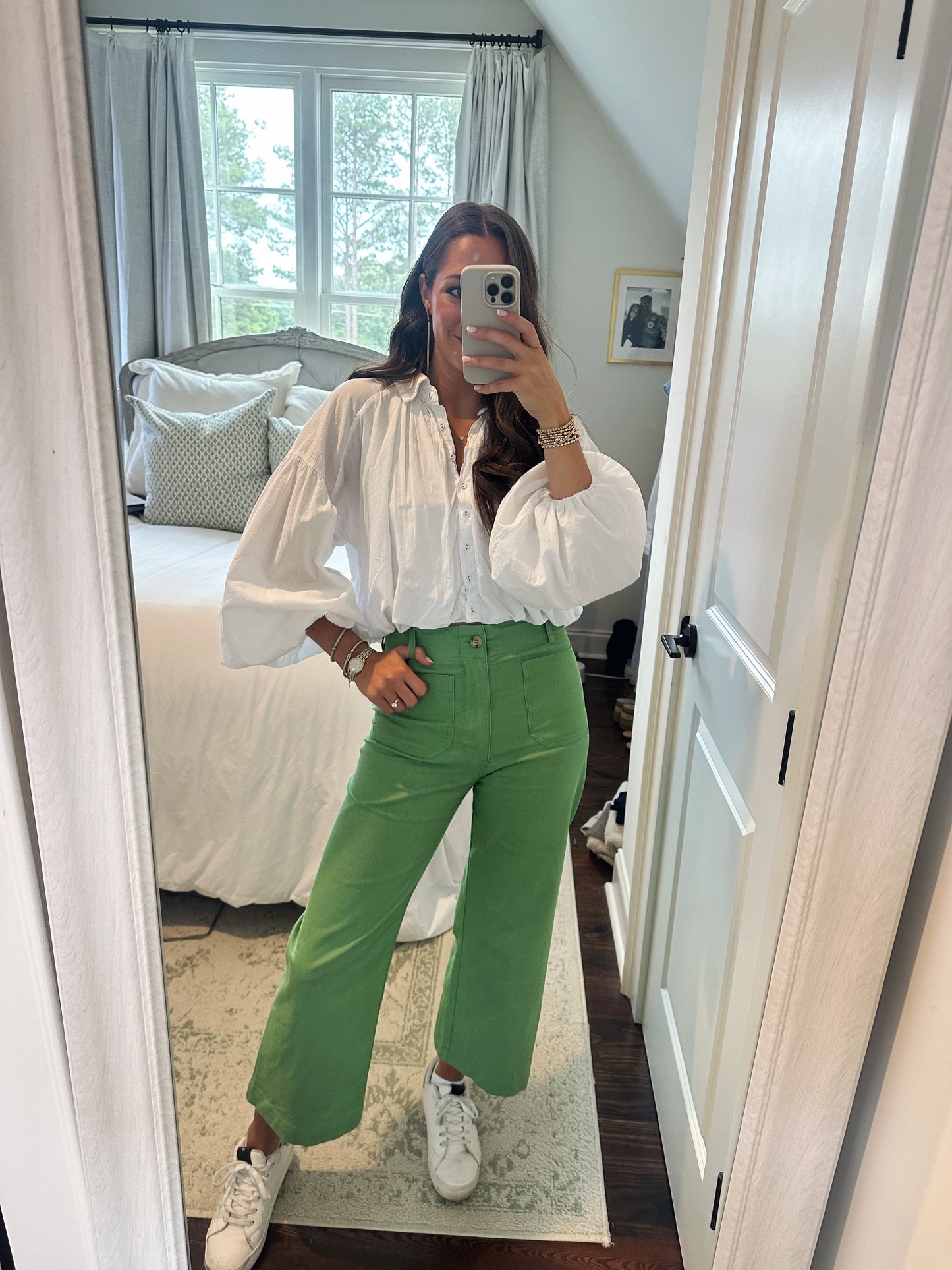 Green Cropped Pant