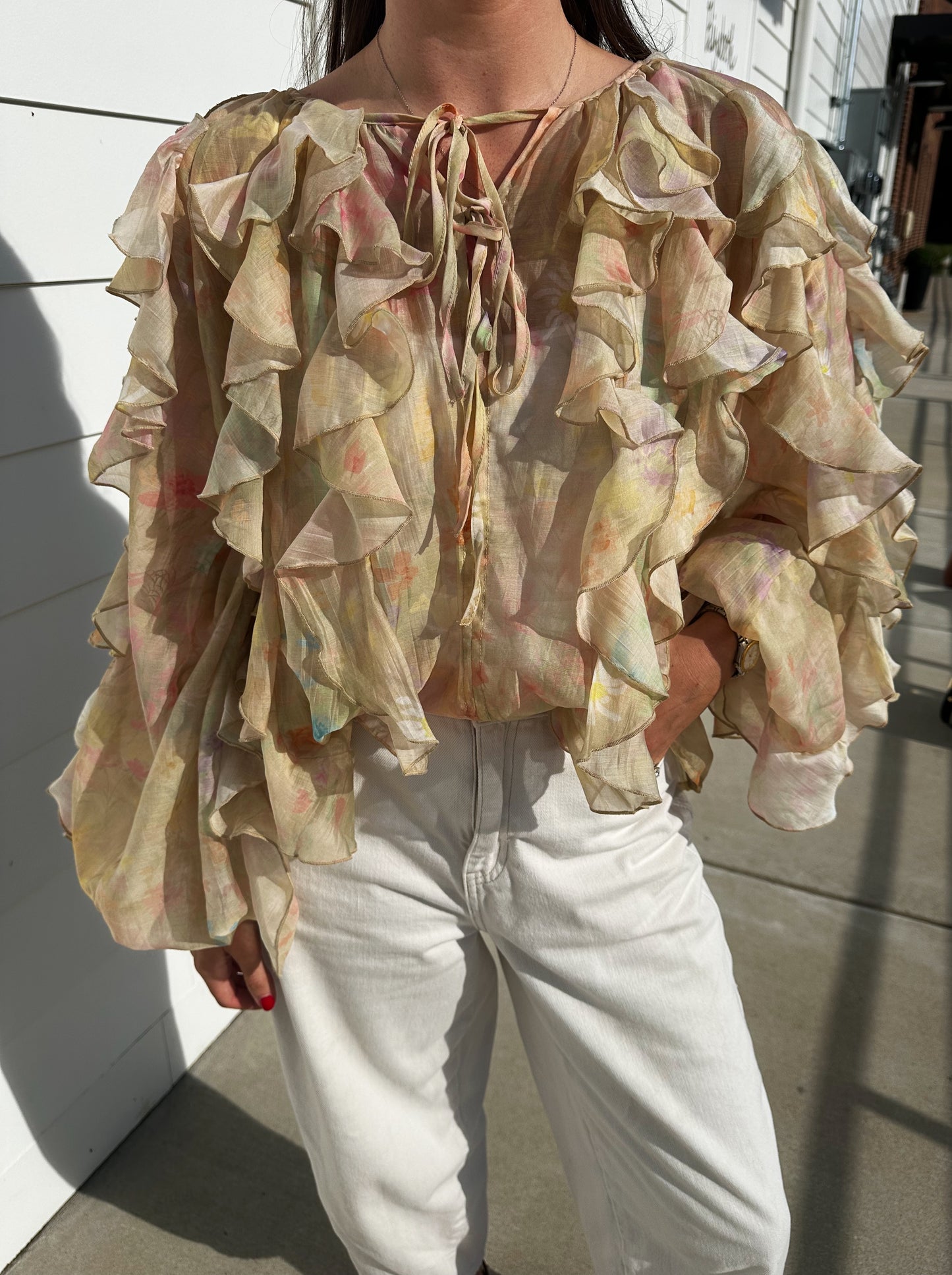 Floral Ruffled Blouse