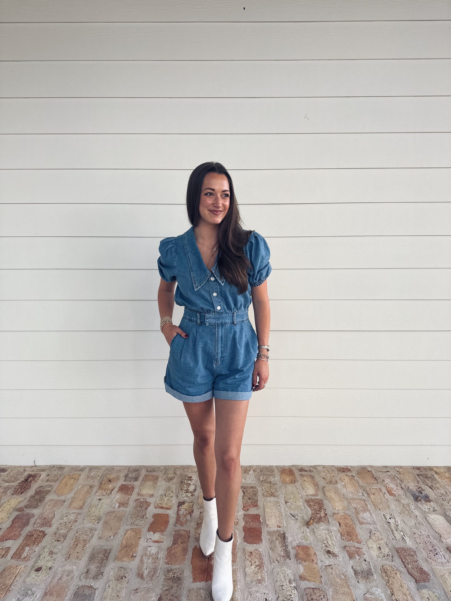 Riley Denim Romper