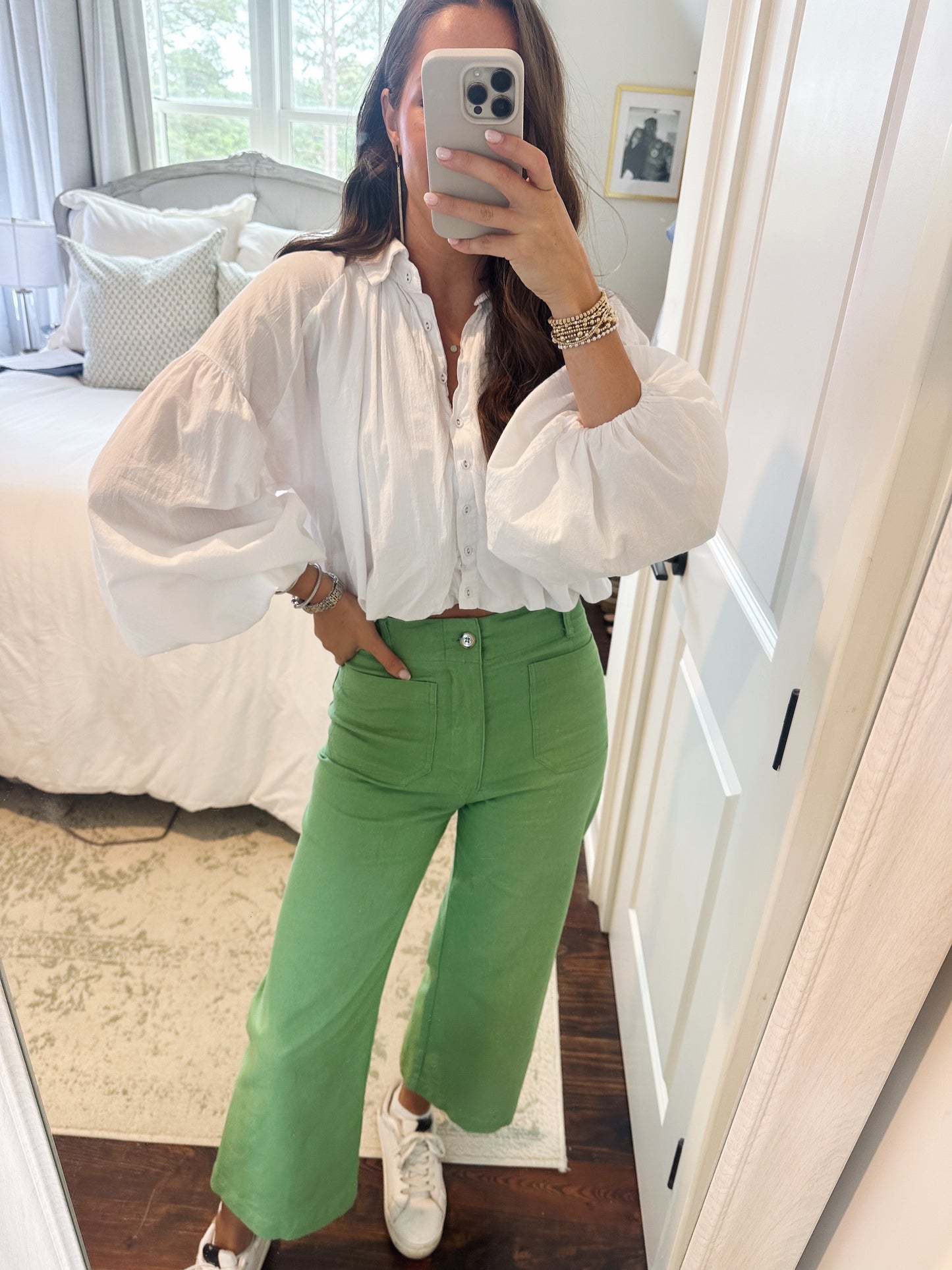 Green Cropped Pant