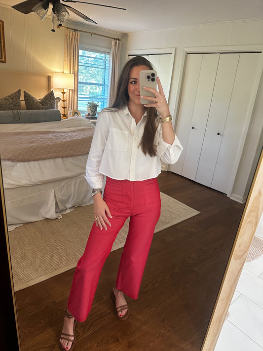 Raspberry Cropped Pant