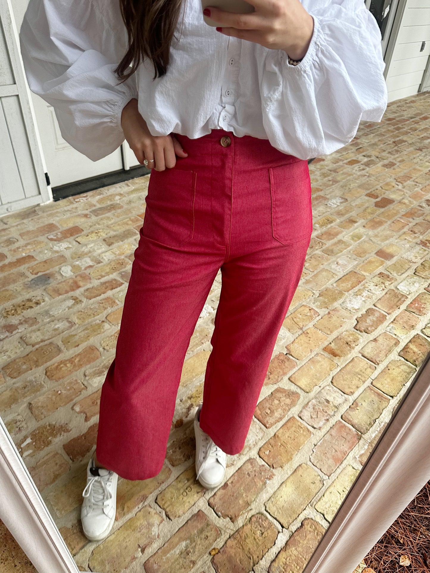 Raspberry Cropped Pant