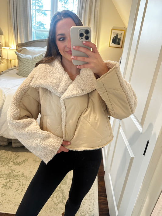 Quilted Sherpa Jacket