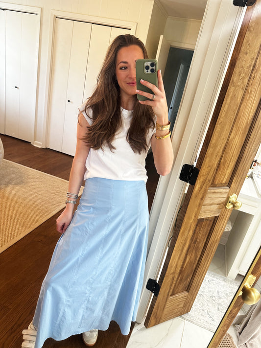 Eloise Maxi Skirt - Baby Blue