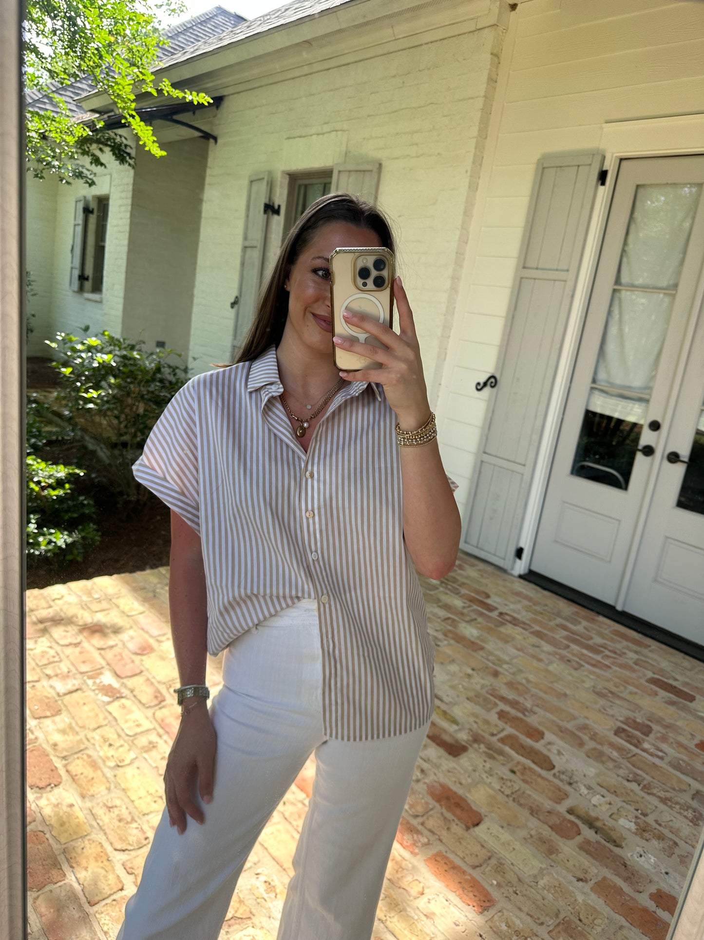 Neutral Striped Top