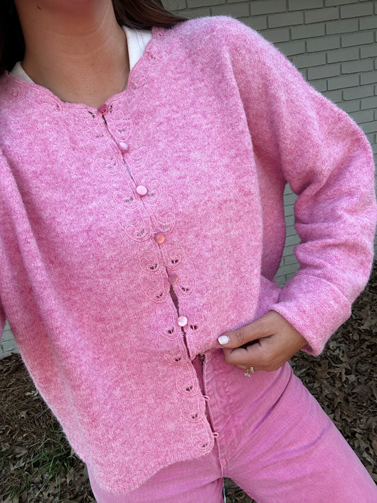 Lila Pink Cardigan
