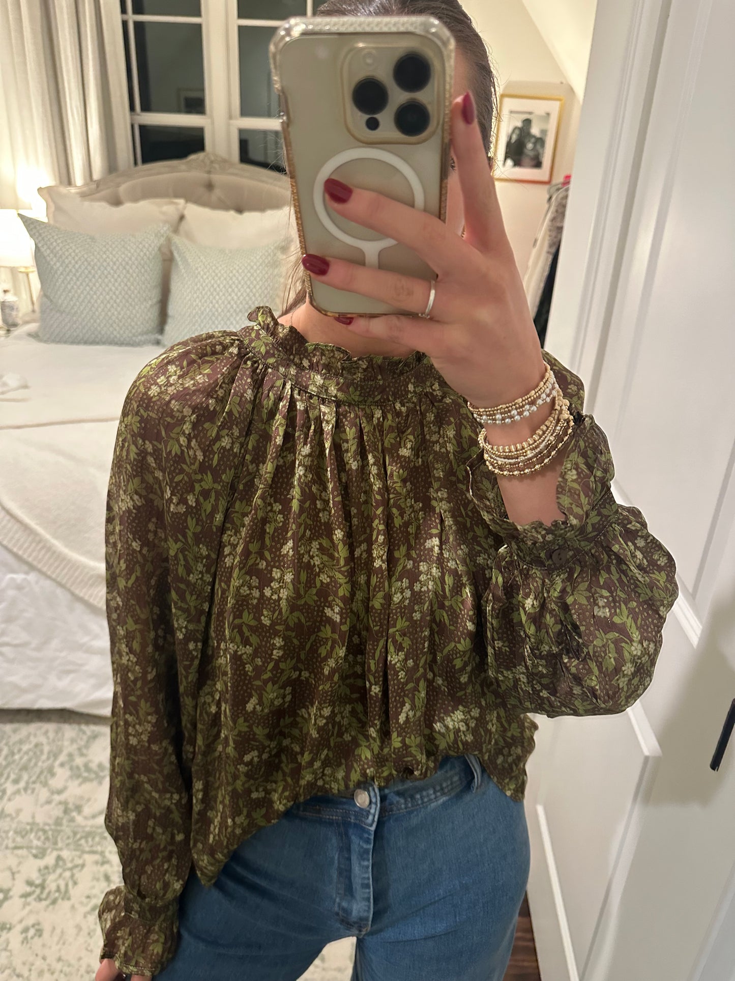 Winter Floral Blouse