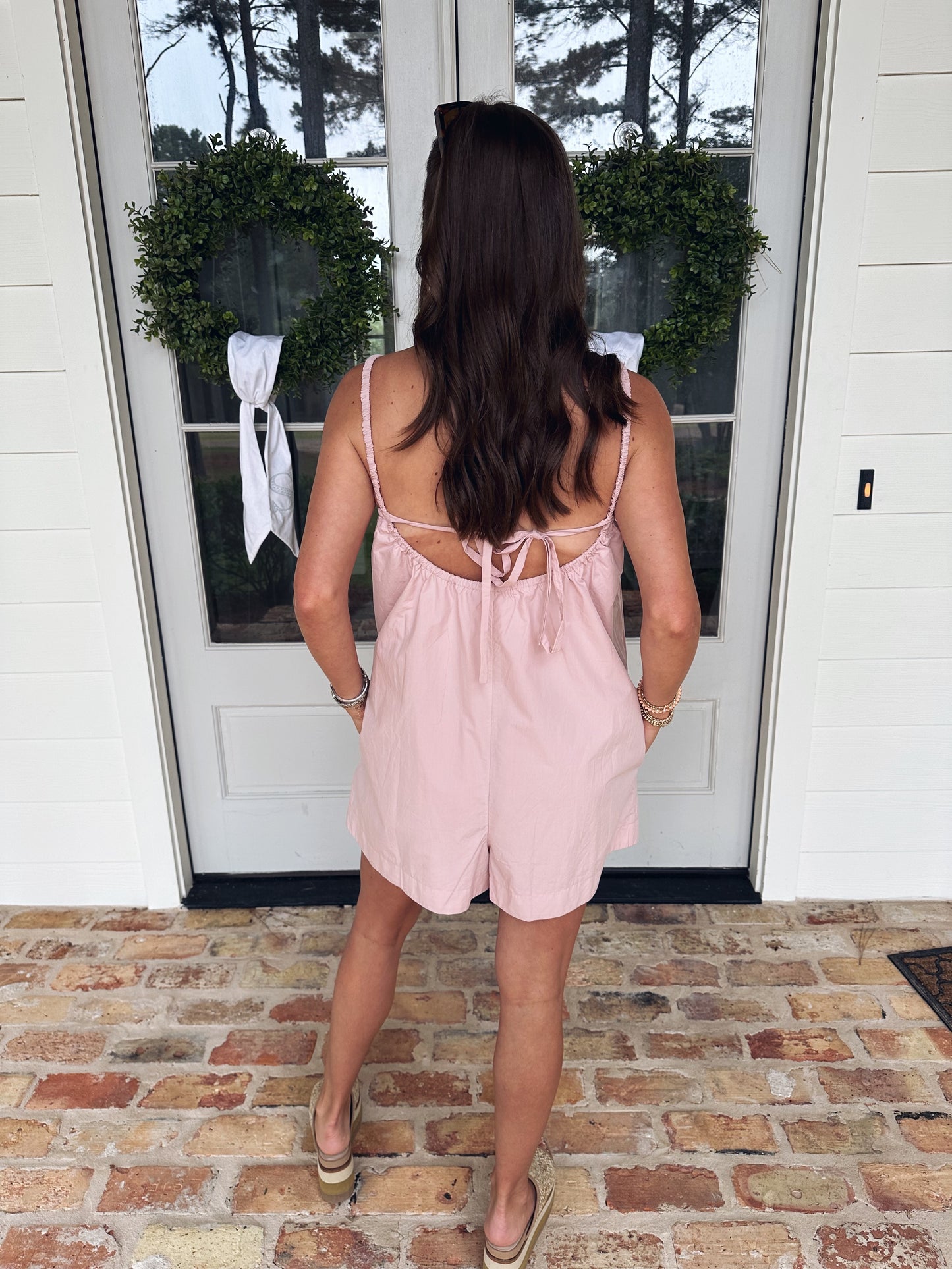 Leah Romper - Pale Pink