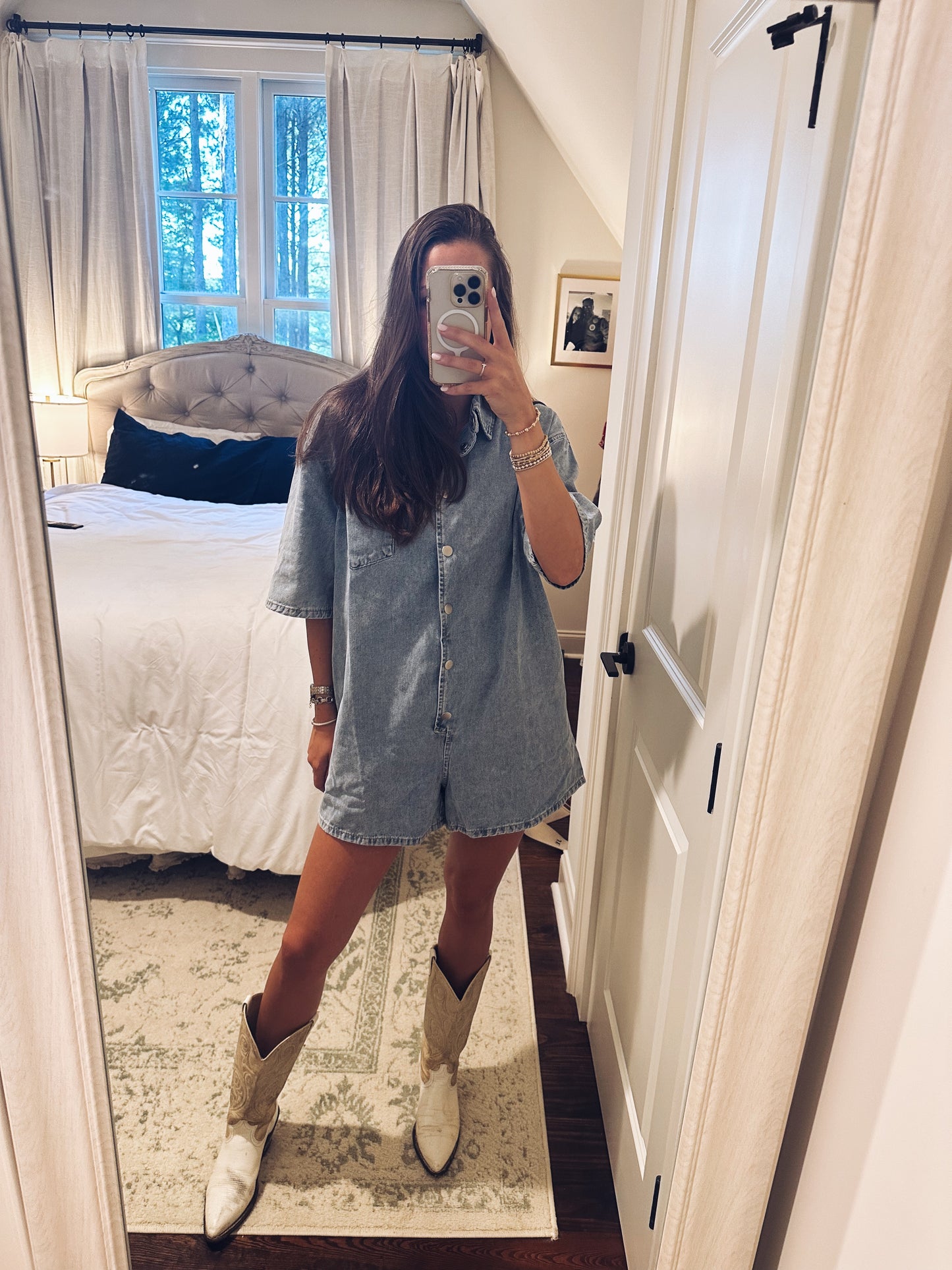 Callie Denim Romper