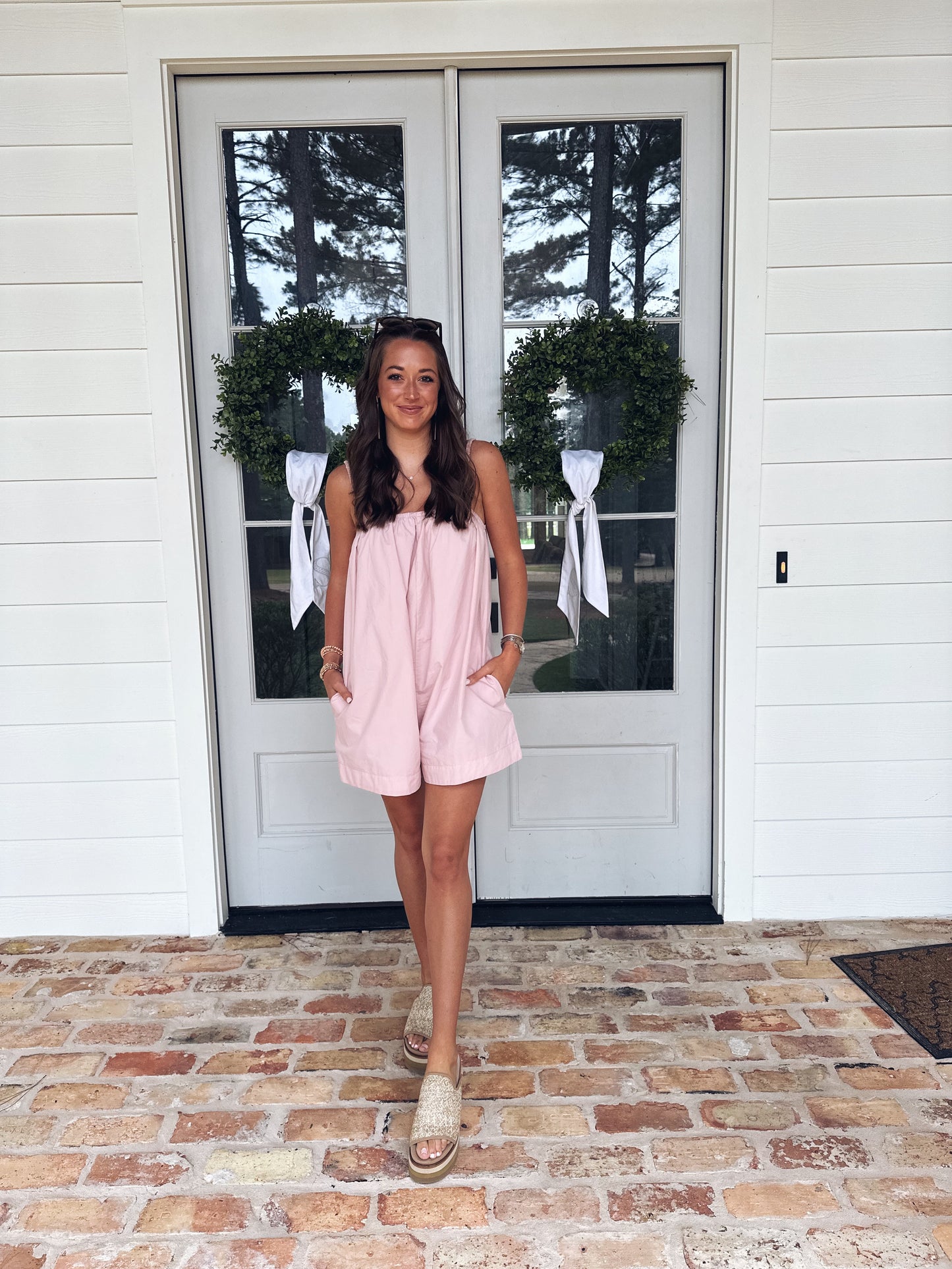 Leah Romper - Pale Pink