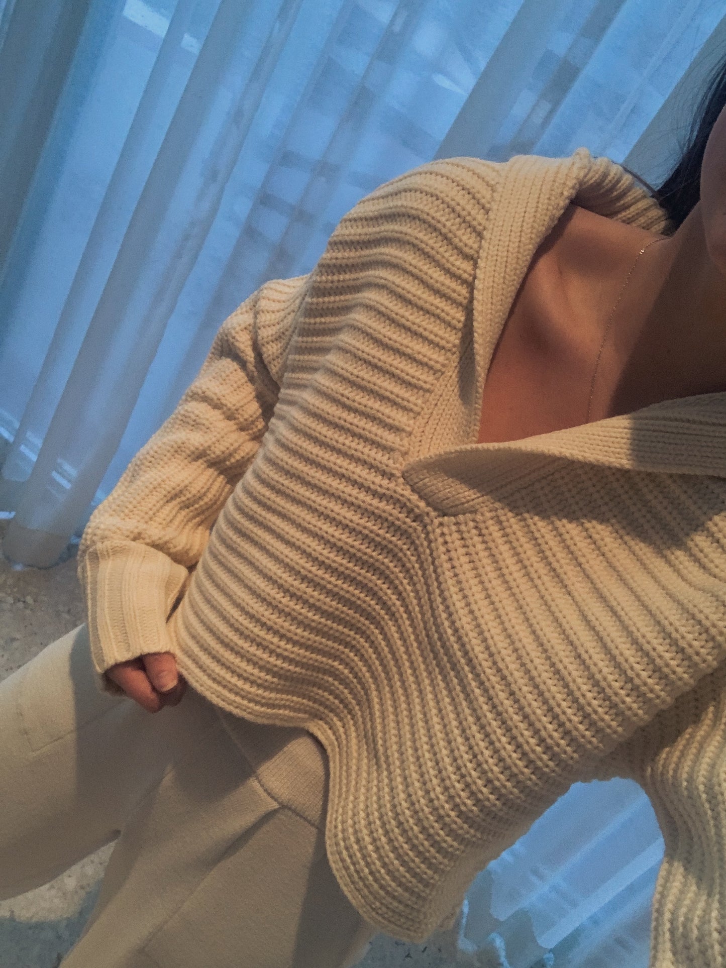 Catherine Collar Sweater - Cream