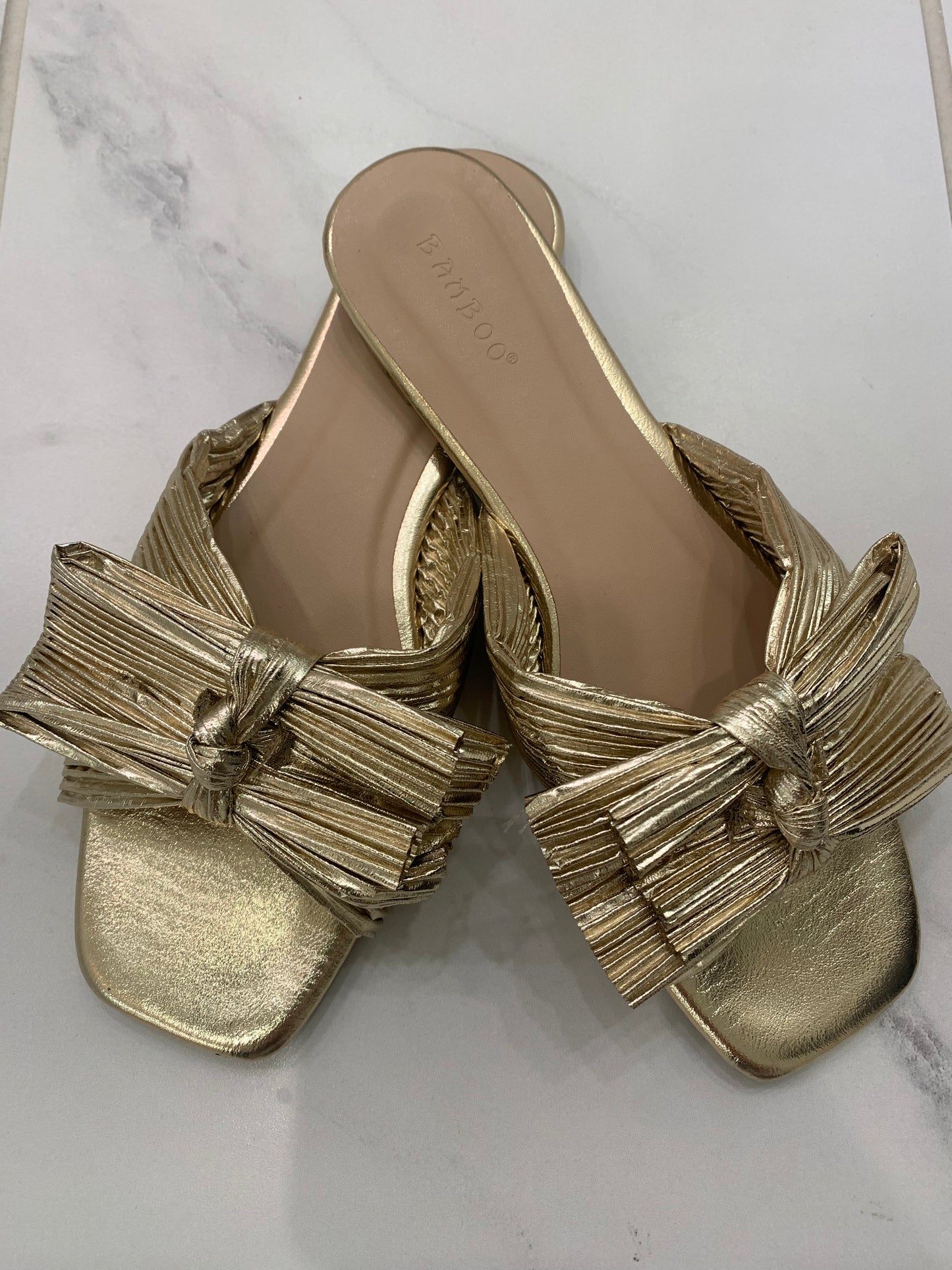 Gold Bow Sandal