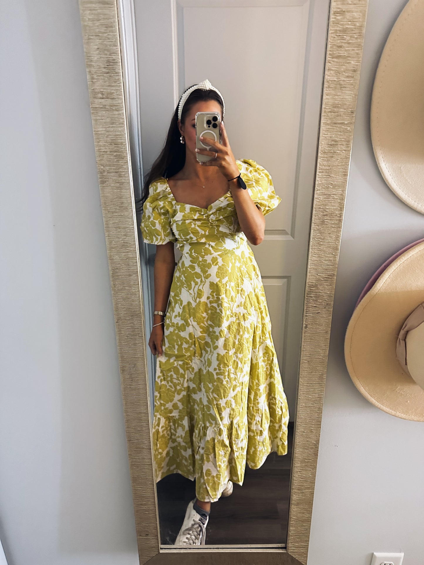 Marigold Floral Print Maxi Dress