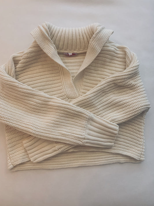 Catherine Collar Sweater - Cream